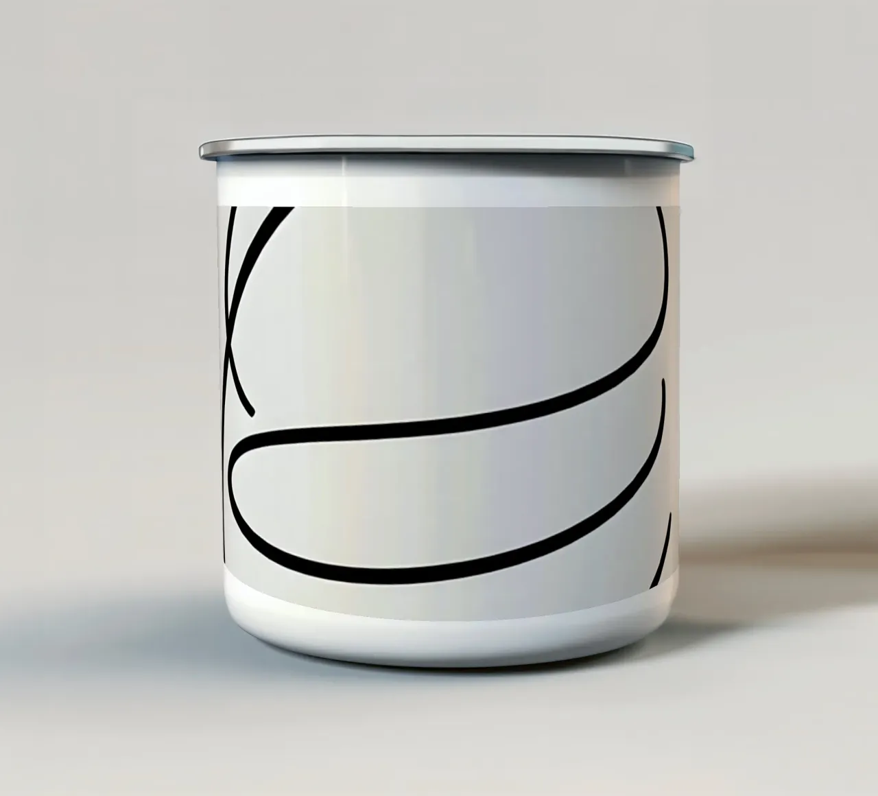 Linea curva singola tazza in smalto da LIFESTYLE OBJECTS