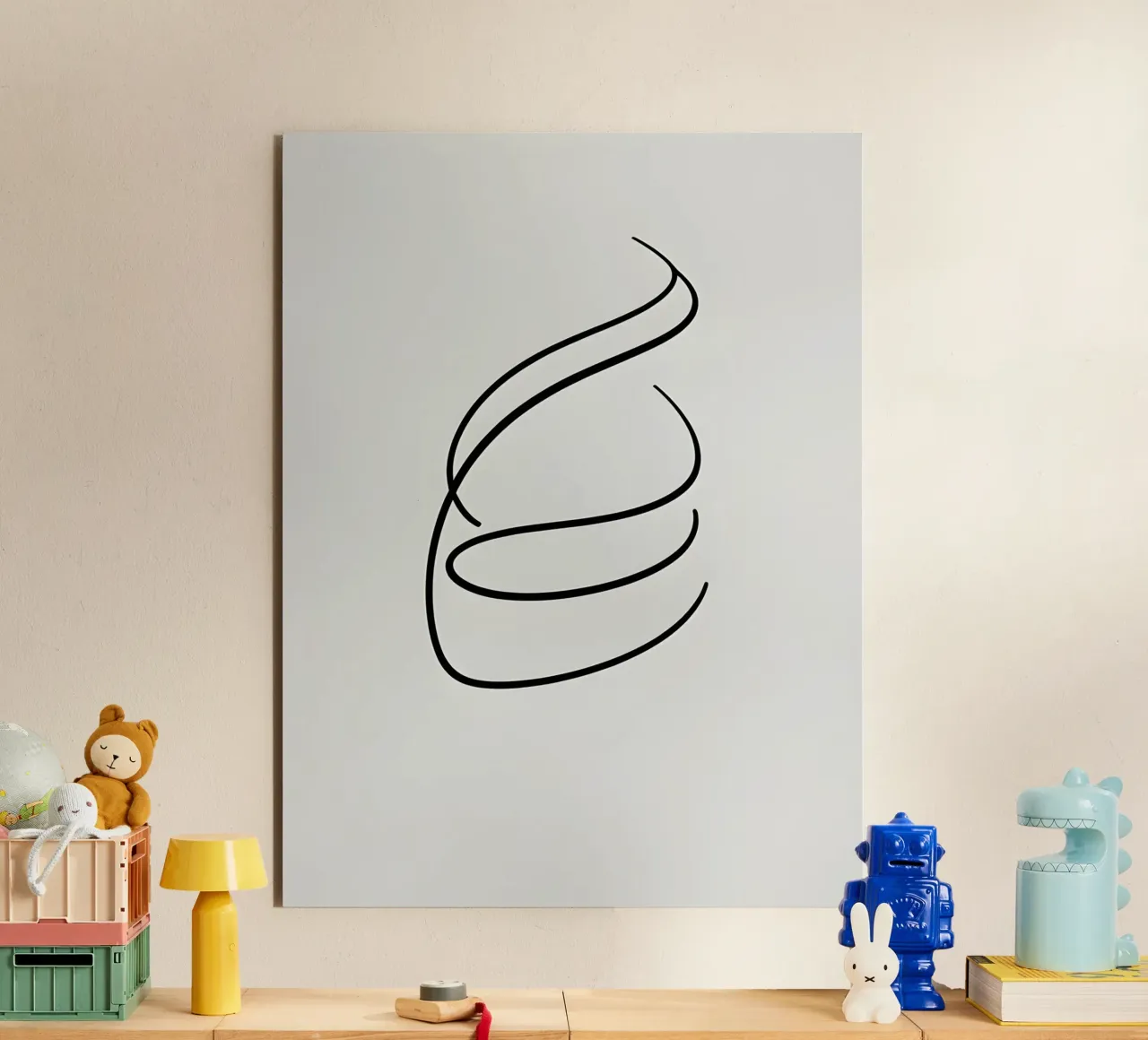 Linea curva singola alluminio dibond da LIFESTYLE OBJECTS