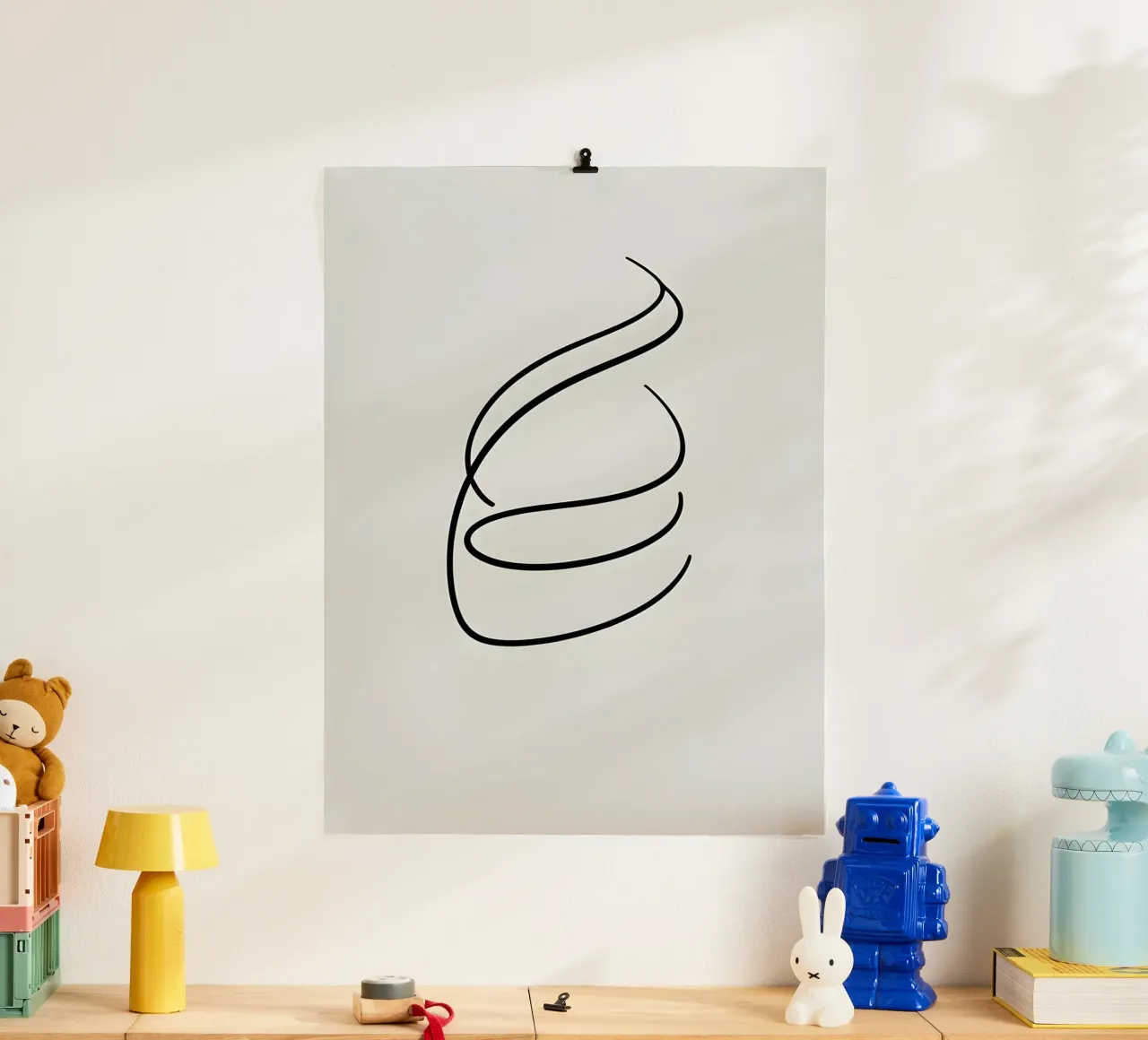 Linea curva singola carta hahnemühle da LIFESTYLE OBJECTS