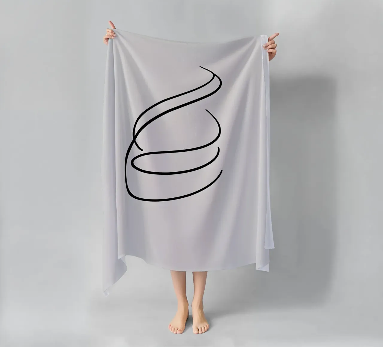 Linea curva singola telo mare da LIFESTYLE OBJECTS