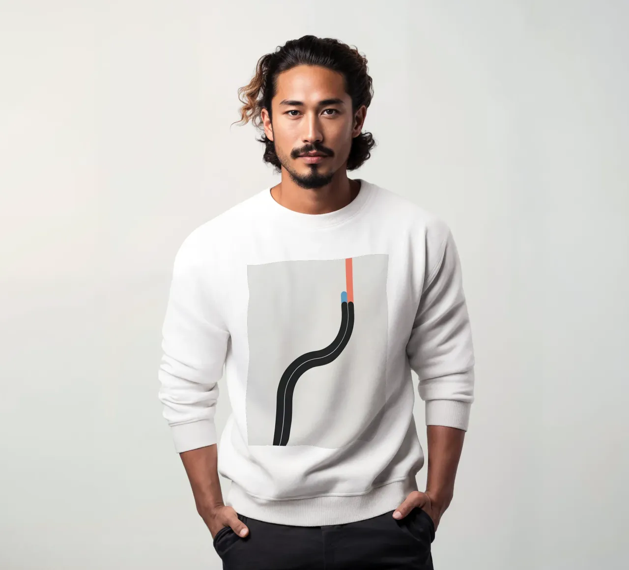 Línea curva simple sudadera de LIFESTYLE OBJECTS