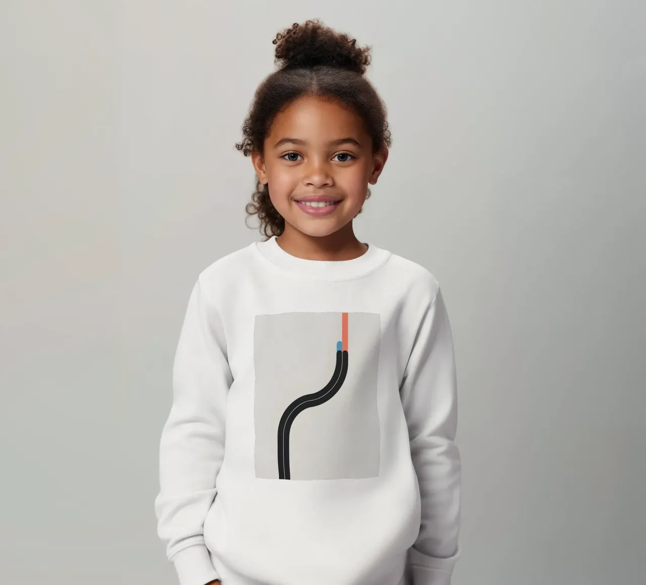 Línea curva simple sudadera para niño de LIFESTYLE OBJECTS
