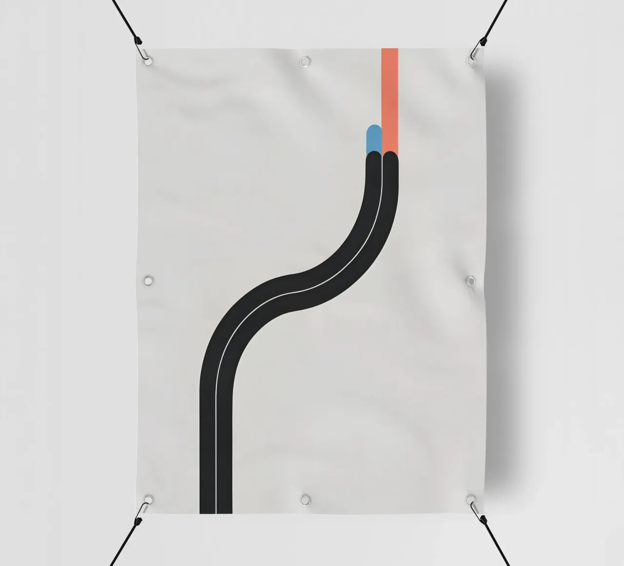Linea curva singola telo in pvc da LIFESTYLE OBJECTS
