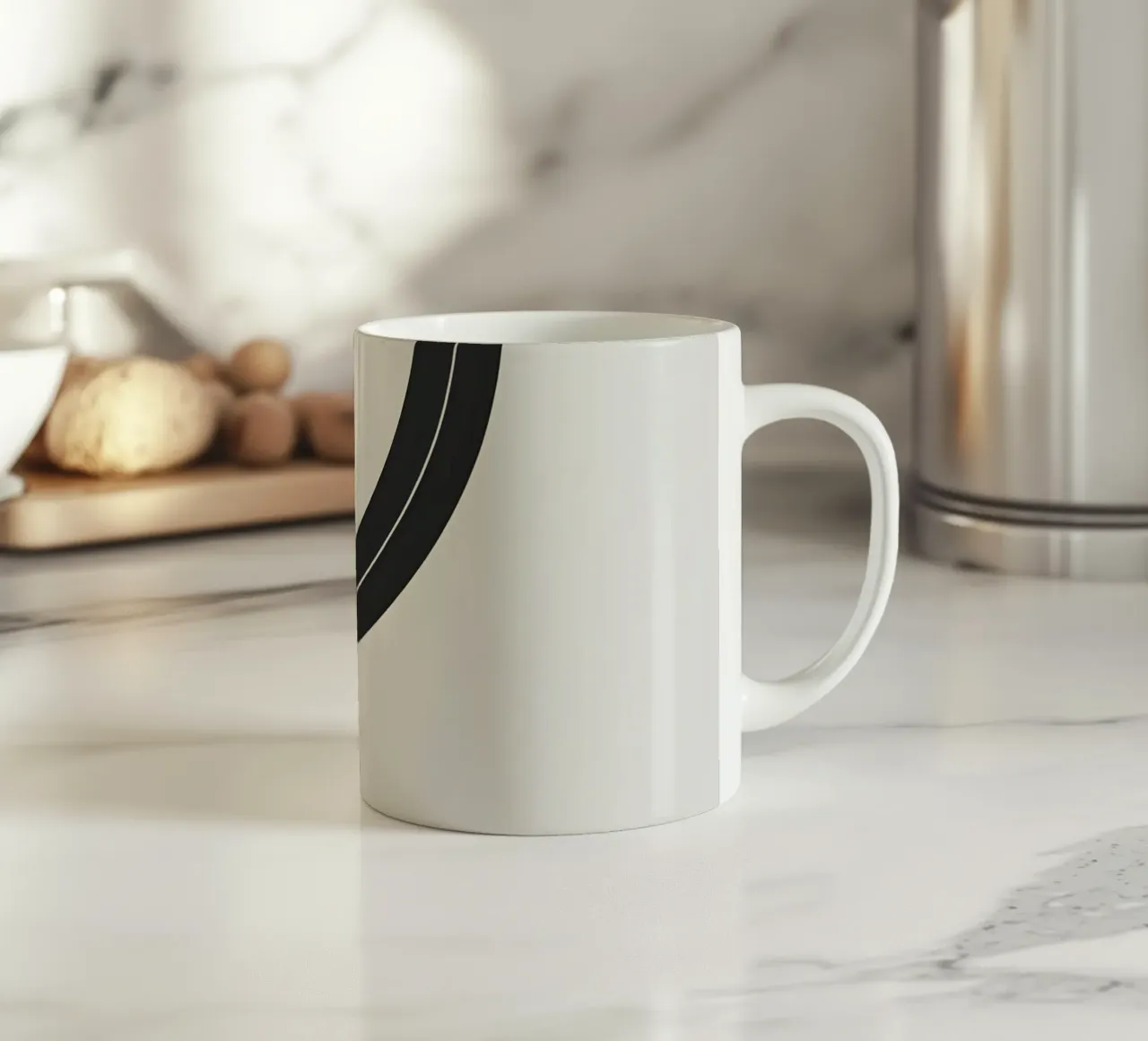 Linea curva singola tazza in ceramica da LIFESTYLE OBJECTS