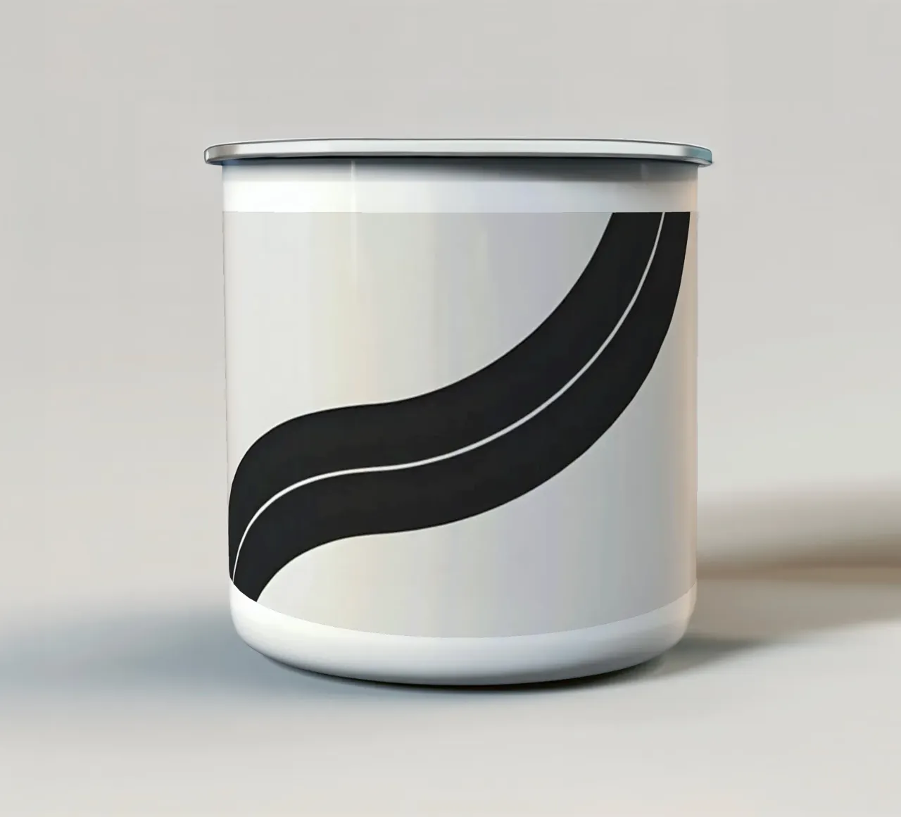 Linea curva singola tazza in smalto da LIFESTYLE OBJECTS