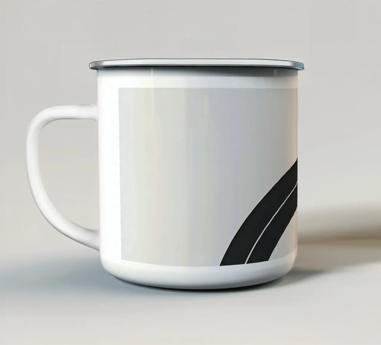 Linea curva singola tazza in smalto da LIFESTYLE OBJECTS