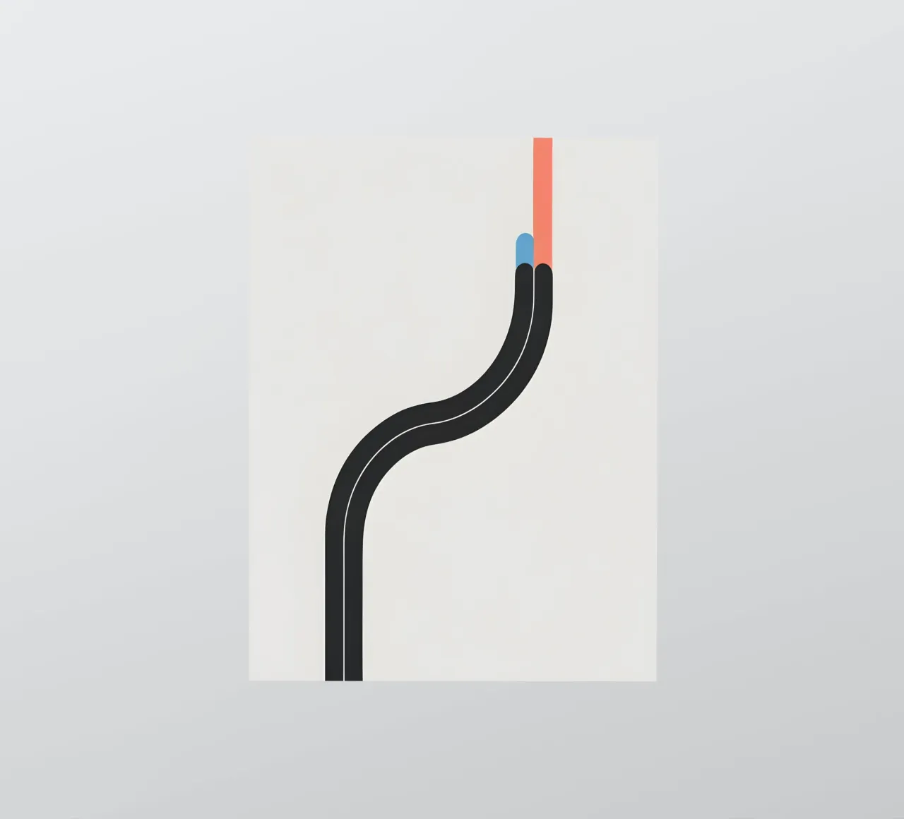 Línea curva simple pegatina de LIFESTYLE OBJECTS