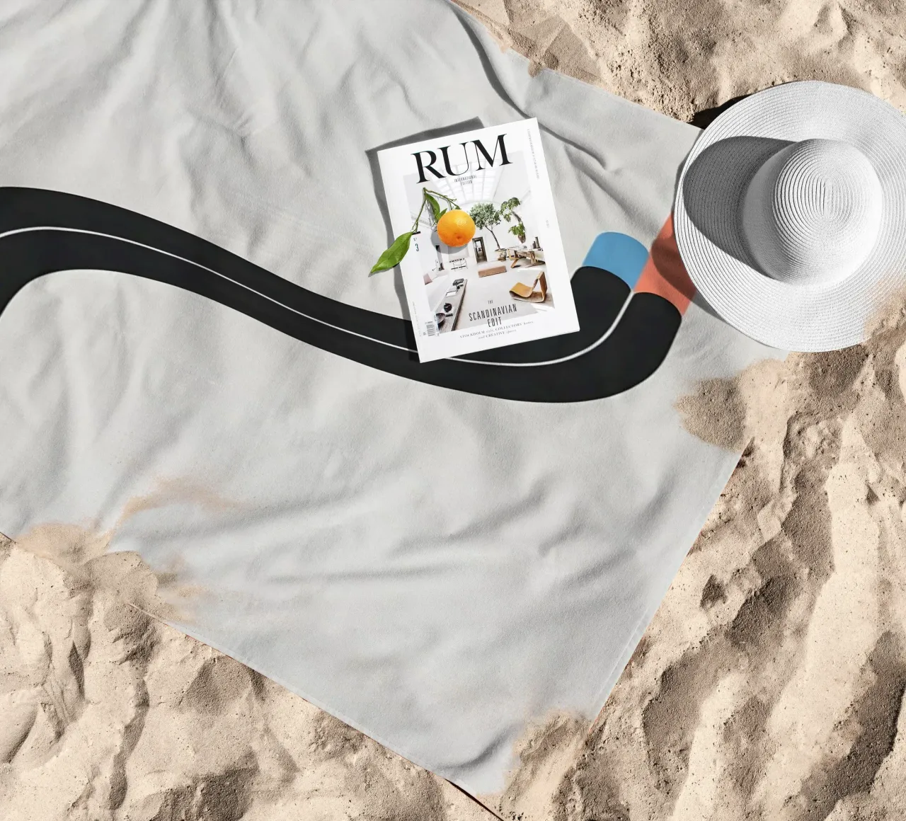Linea curva singola telo mare da LIFESTYLE OBJECTS