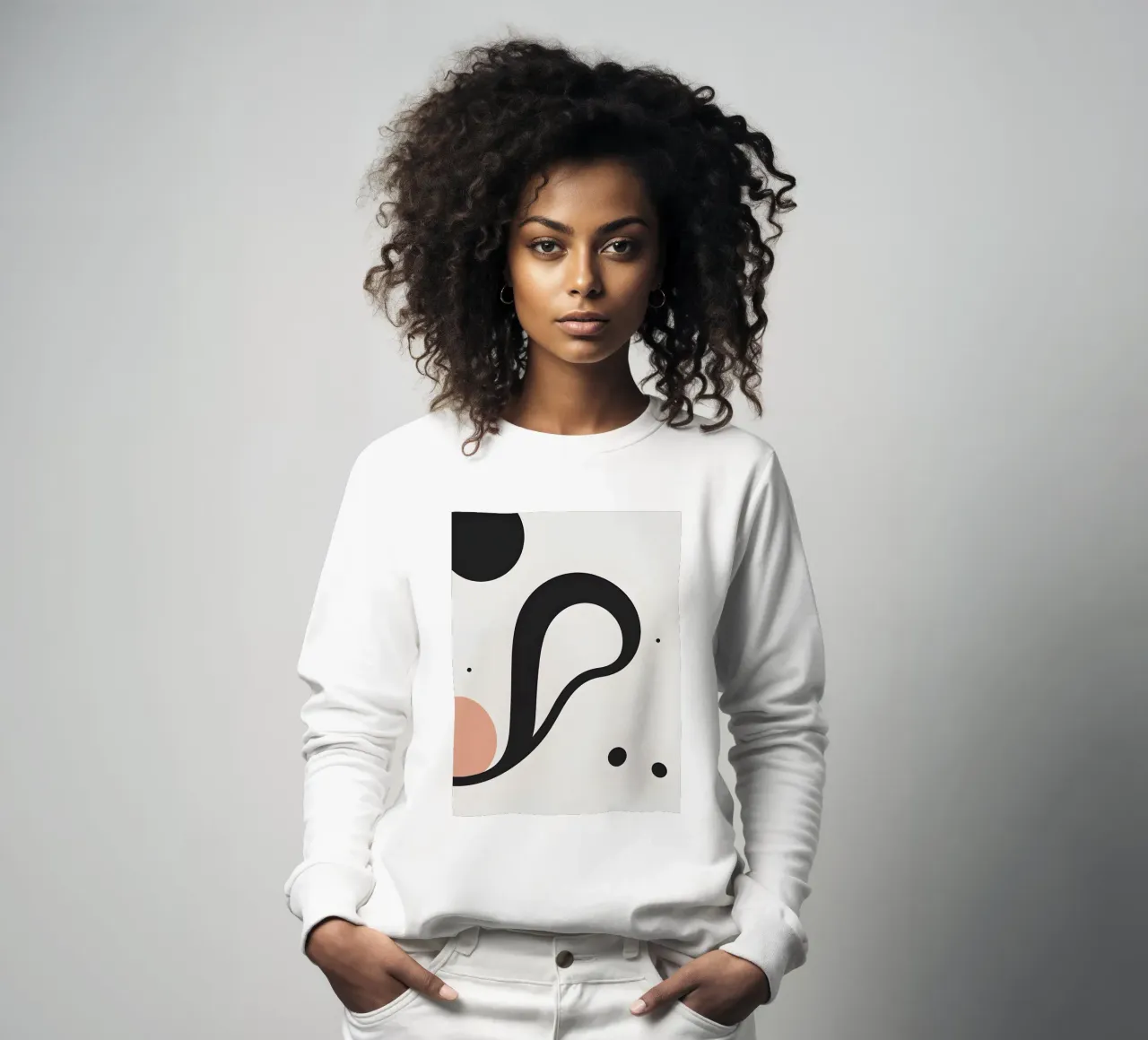 Single curved line sweatshirt by LIFESTYLE OBJECTS