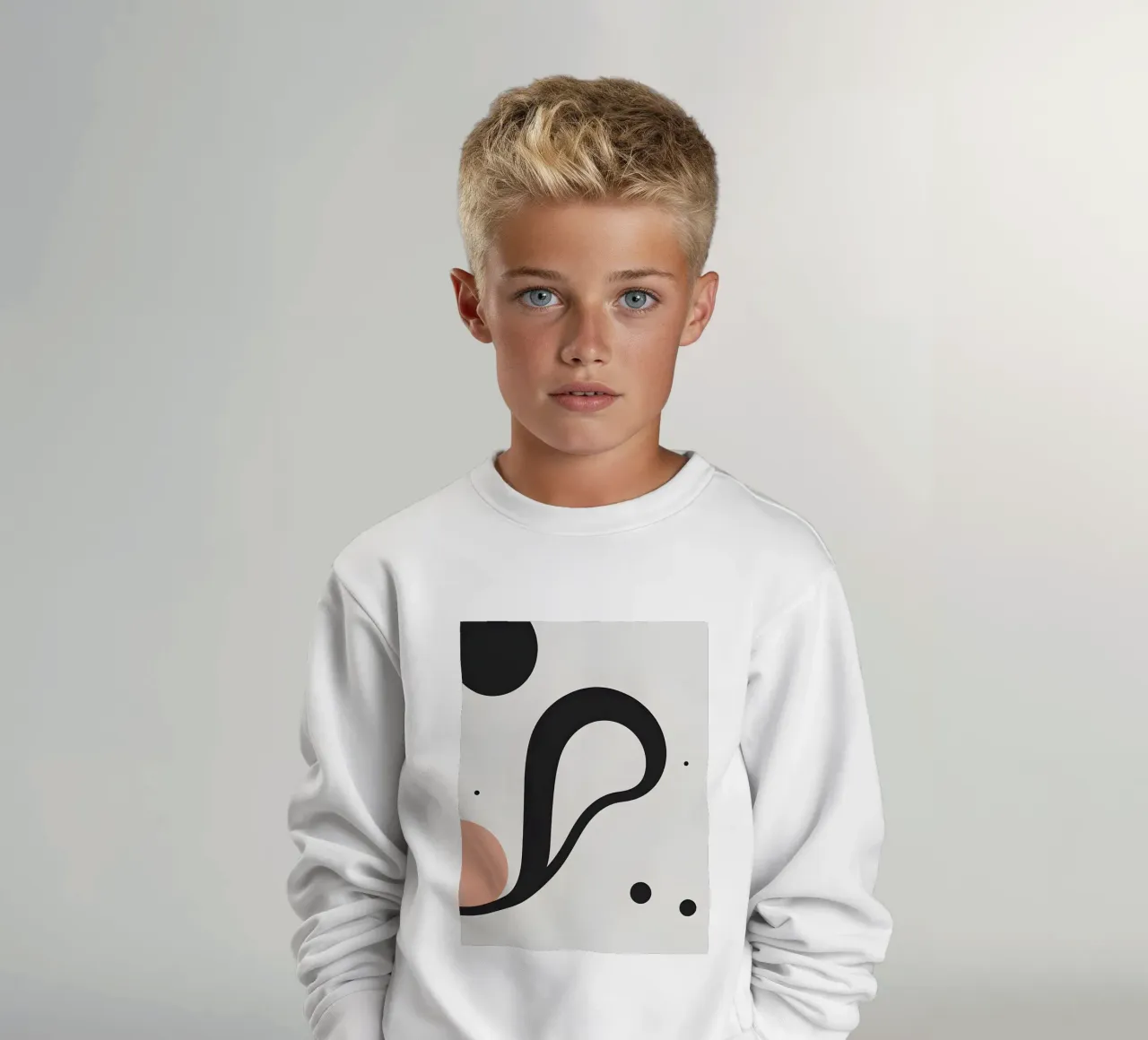Línea curva simple sudadera para niño de LIFESTYLE OBJECTS