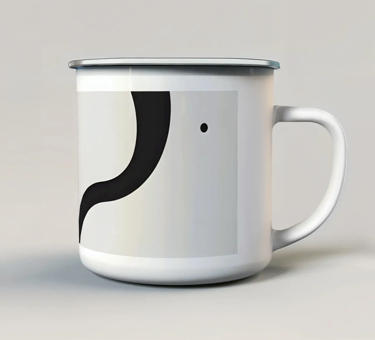 Linea curva singola tazza in smalto da LIFESTYLE OBJECTS