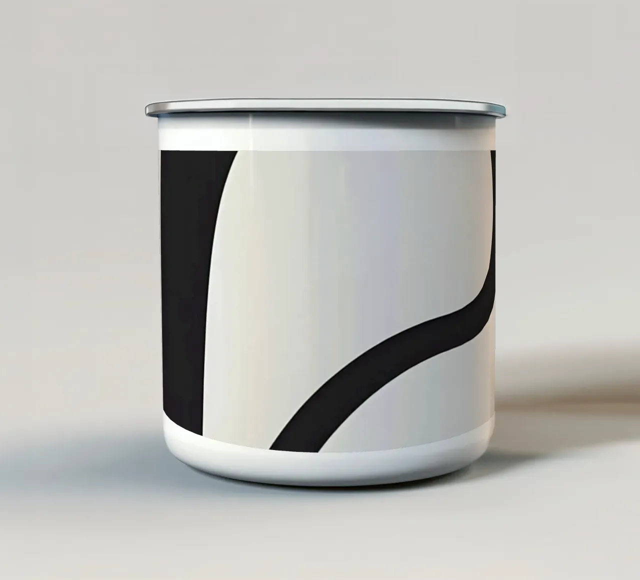 Linea curva singola tazza in smalto da LIFESTYLE OBJECTS