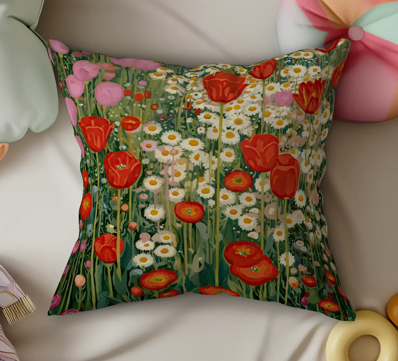 Soft Steps Through Spring cuscino da Amelie Rose
