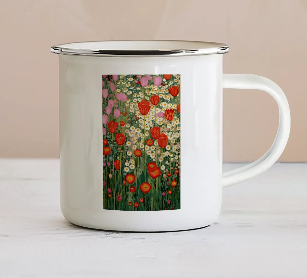 Soft Steps Through Spring tazza in smalto da Amelie Rose
