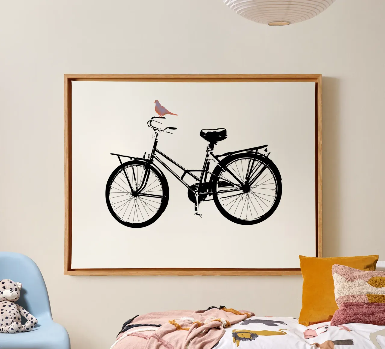 Bicicletta da fornaio tela con Cornice a cassetta da LaylaOzFun