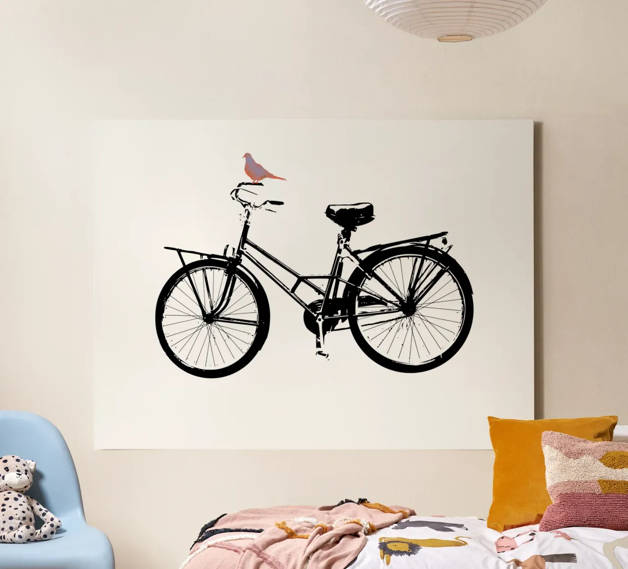 Bicicletta da fornaio tela con Cornice a cassetta da LaylaOzFun