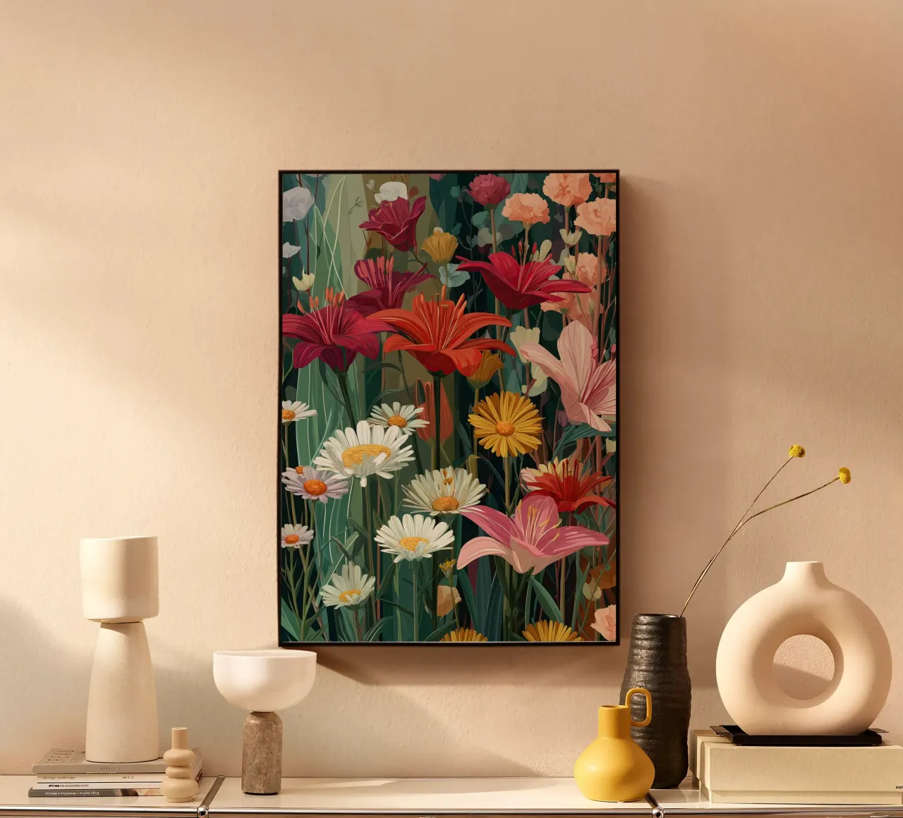 Lily Warmth, Daisy Calm alluminio dibond da Amelie Rose