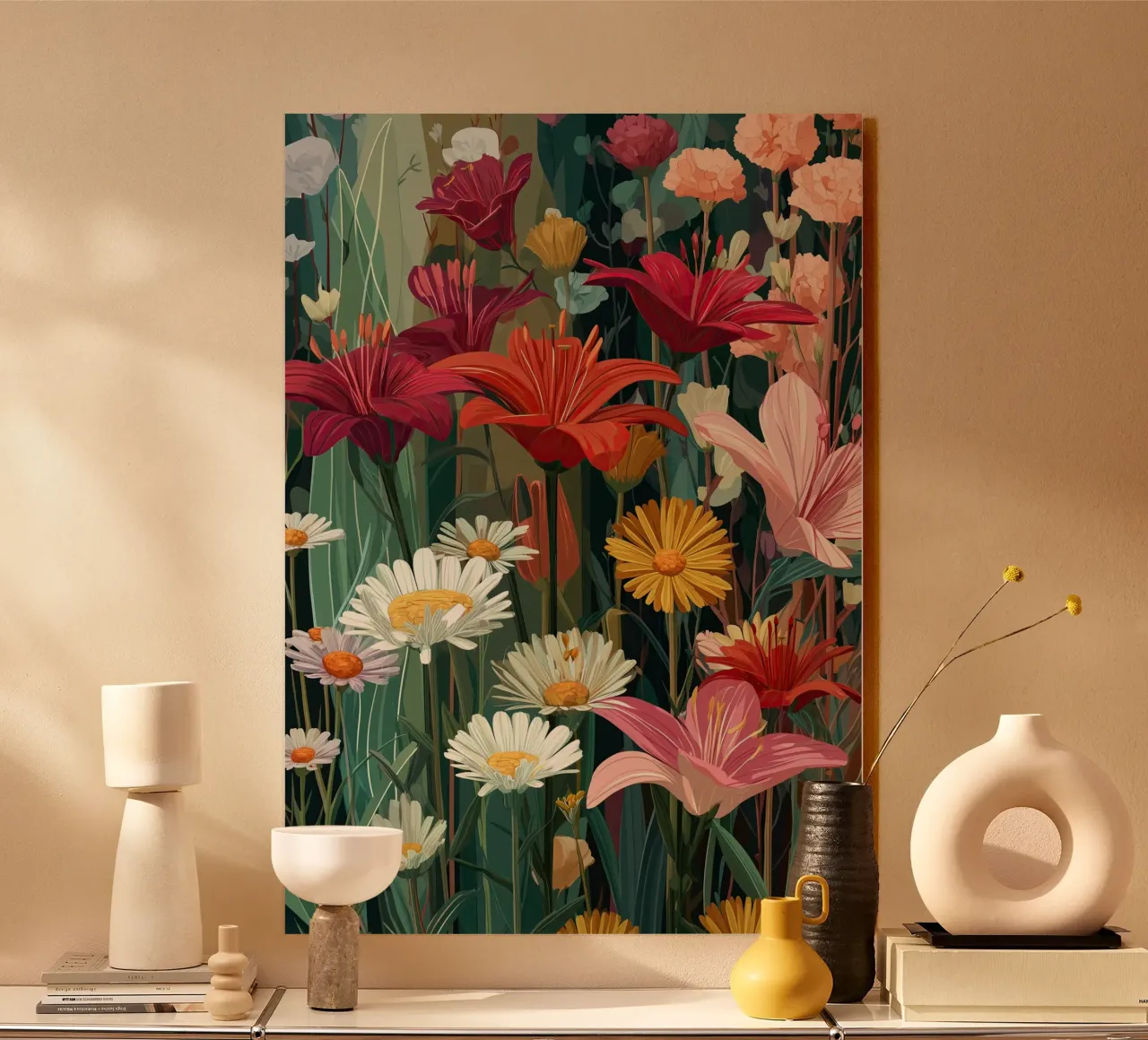 Lily Warmth, Daisy Calm alluminio dibond da Amelie Rose