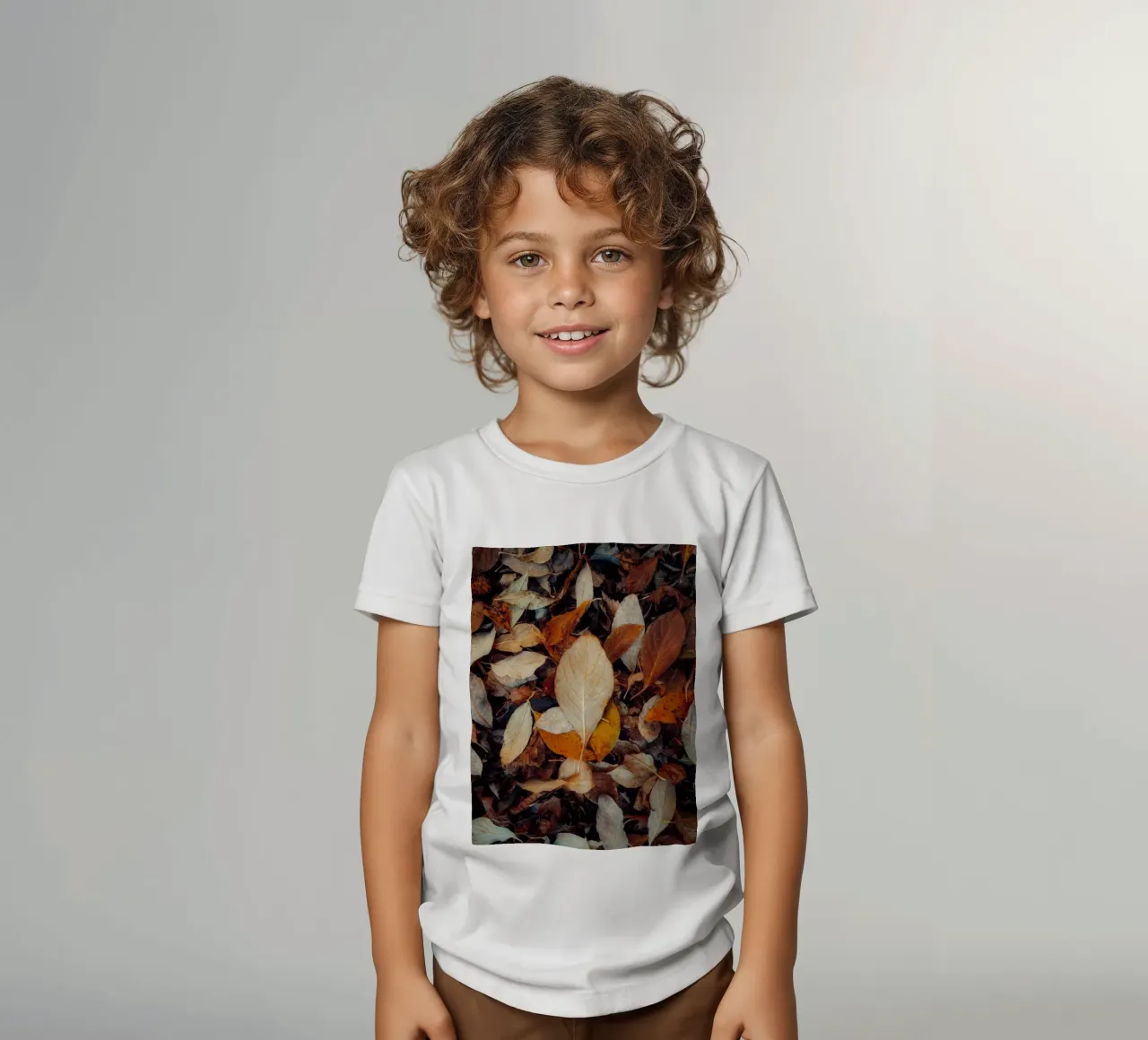una foglia rossa t-shirt bambini da Earthly Visions
