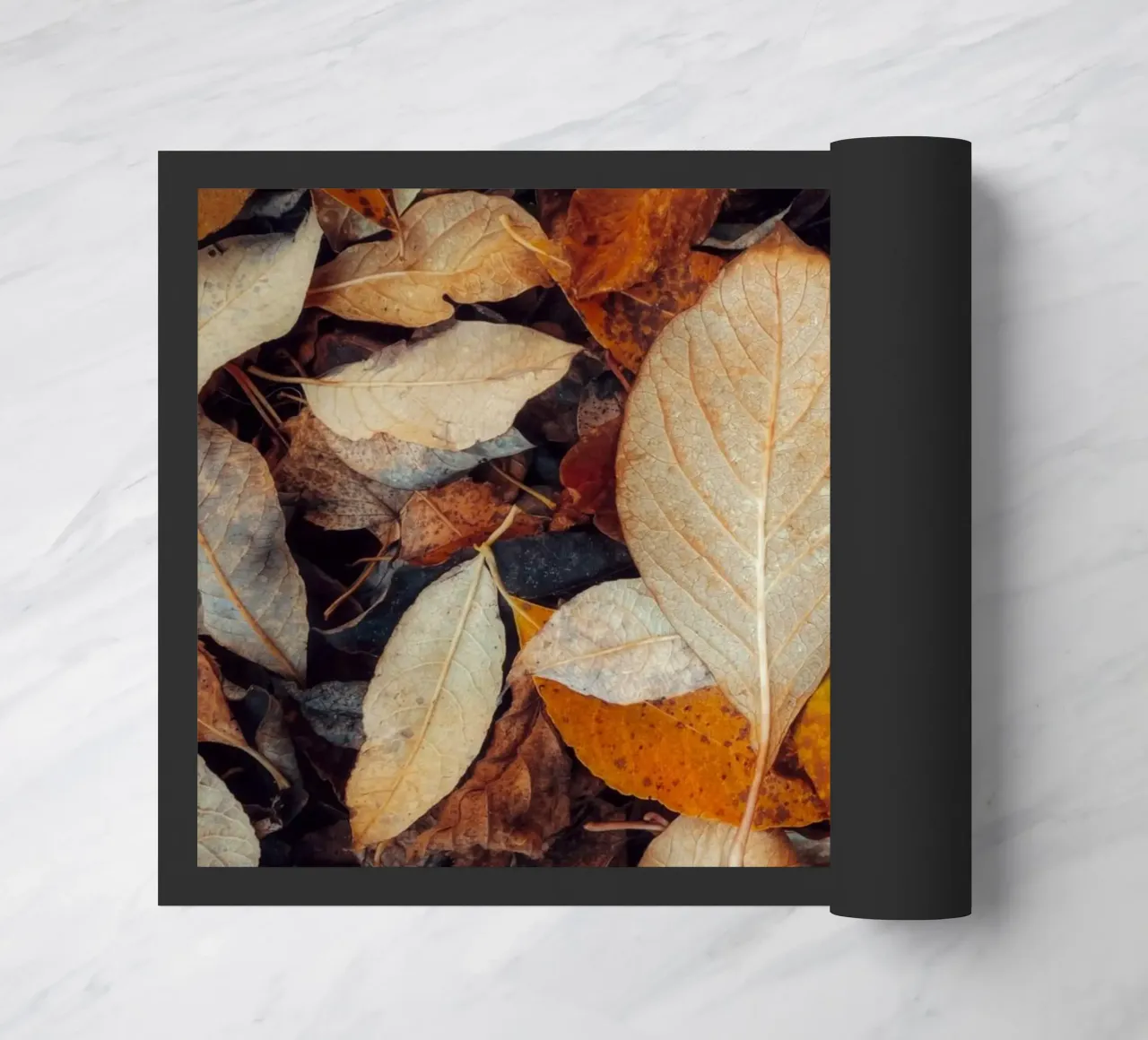 a red leaf doormat by Earthly Visions