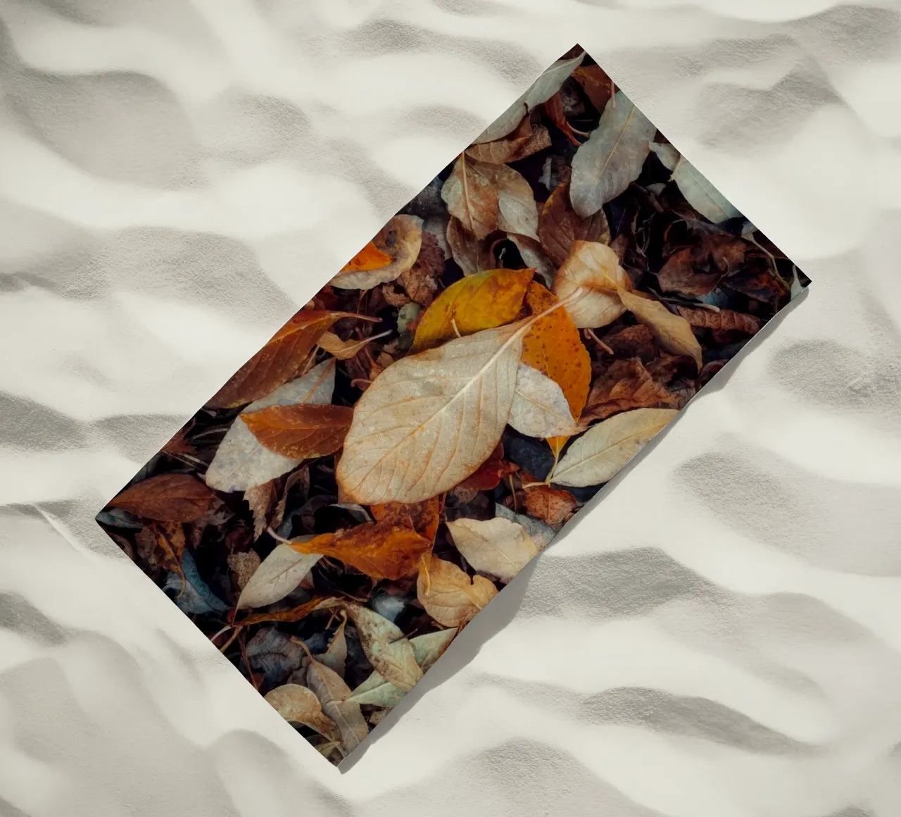 una foglia rossa telo mare da Earthly Visions