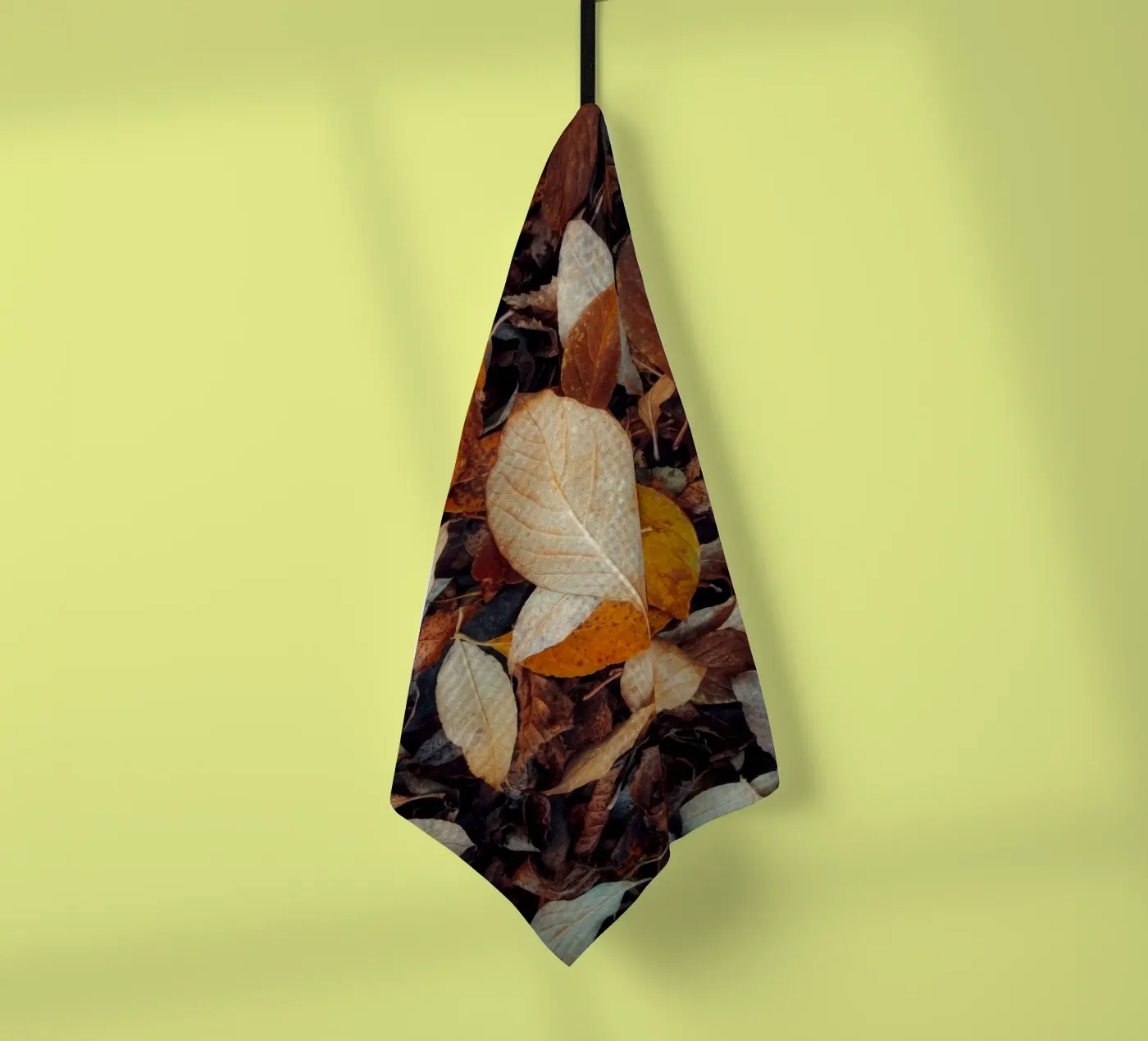 a red leaf tea towel by Earthly Visions
