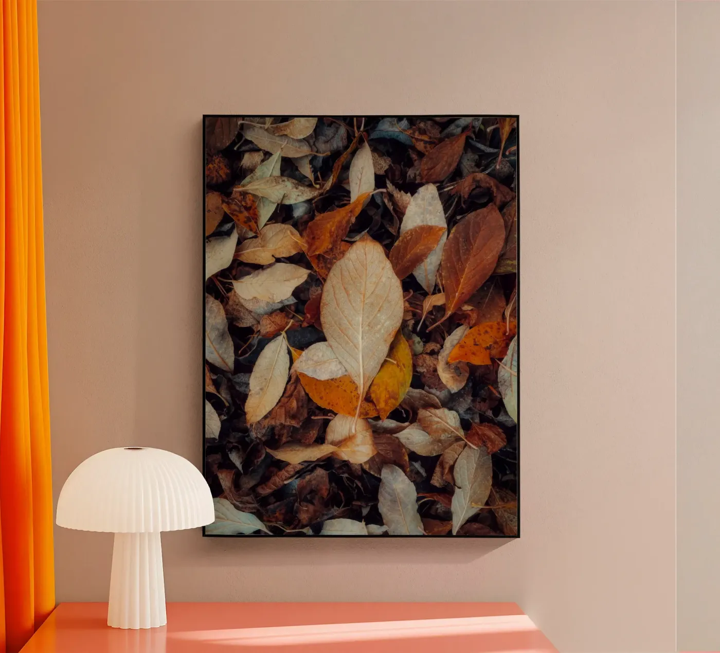 una foglia rossa plexiglass da Earthly Visions