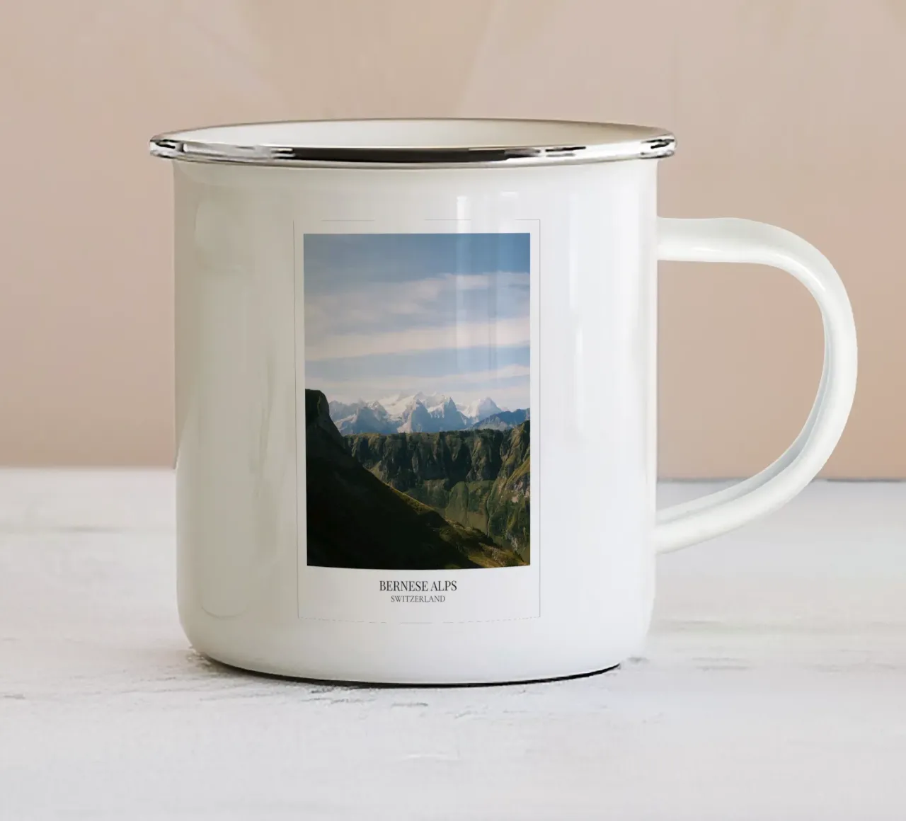 Bernese Alps: Switzerland tazza in smalto da FujiFrames