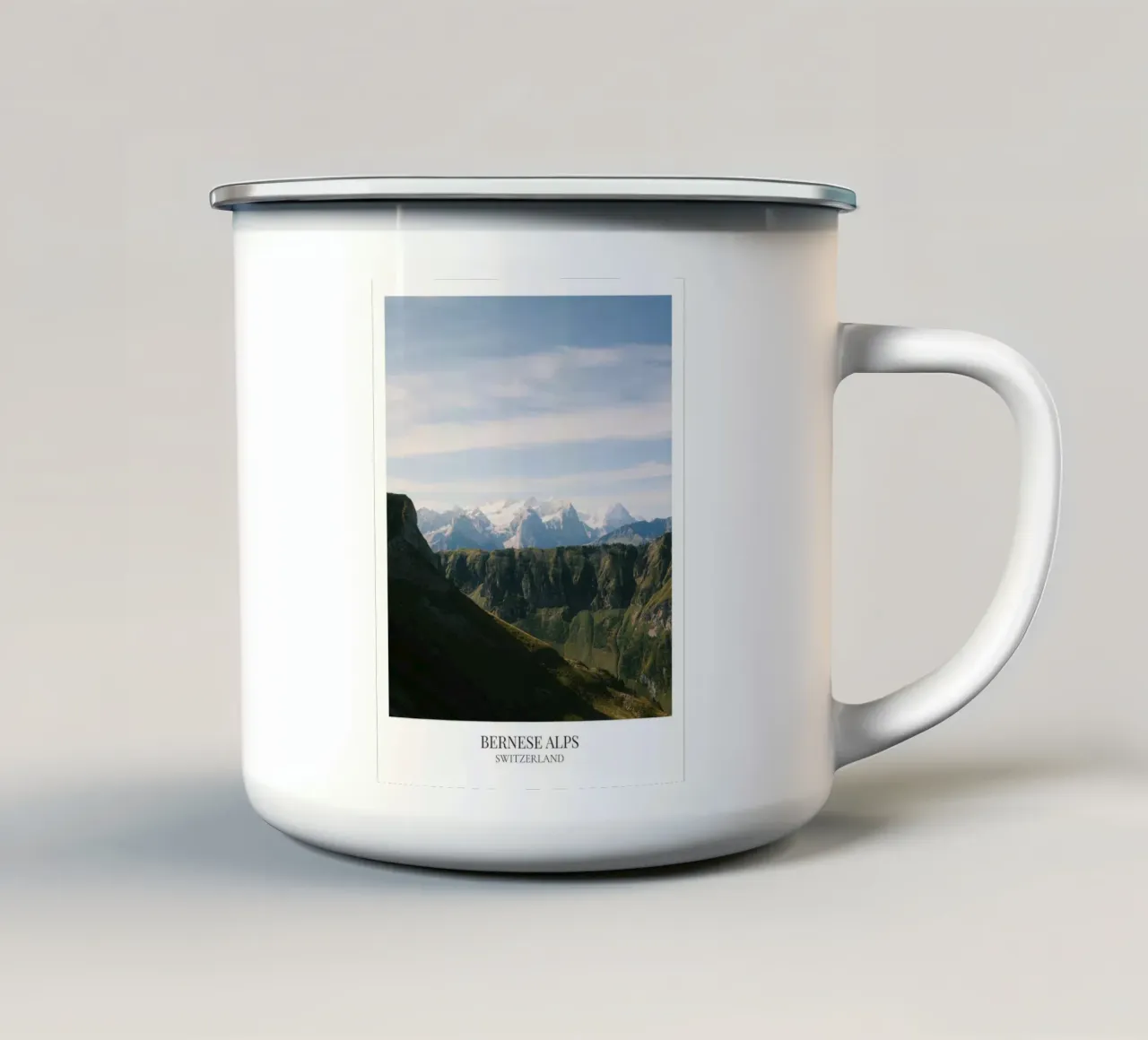 Bernese Alps: Switzerland tazza in smalto da FujiFrames