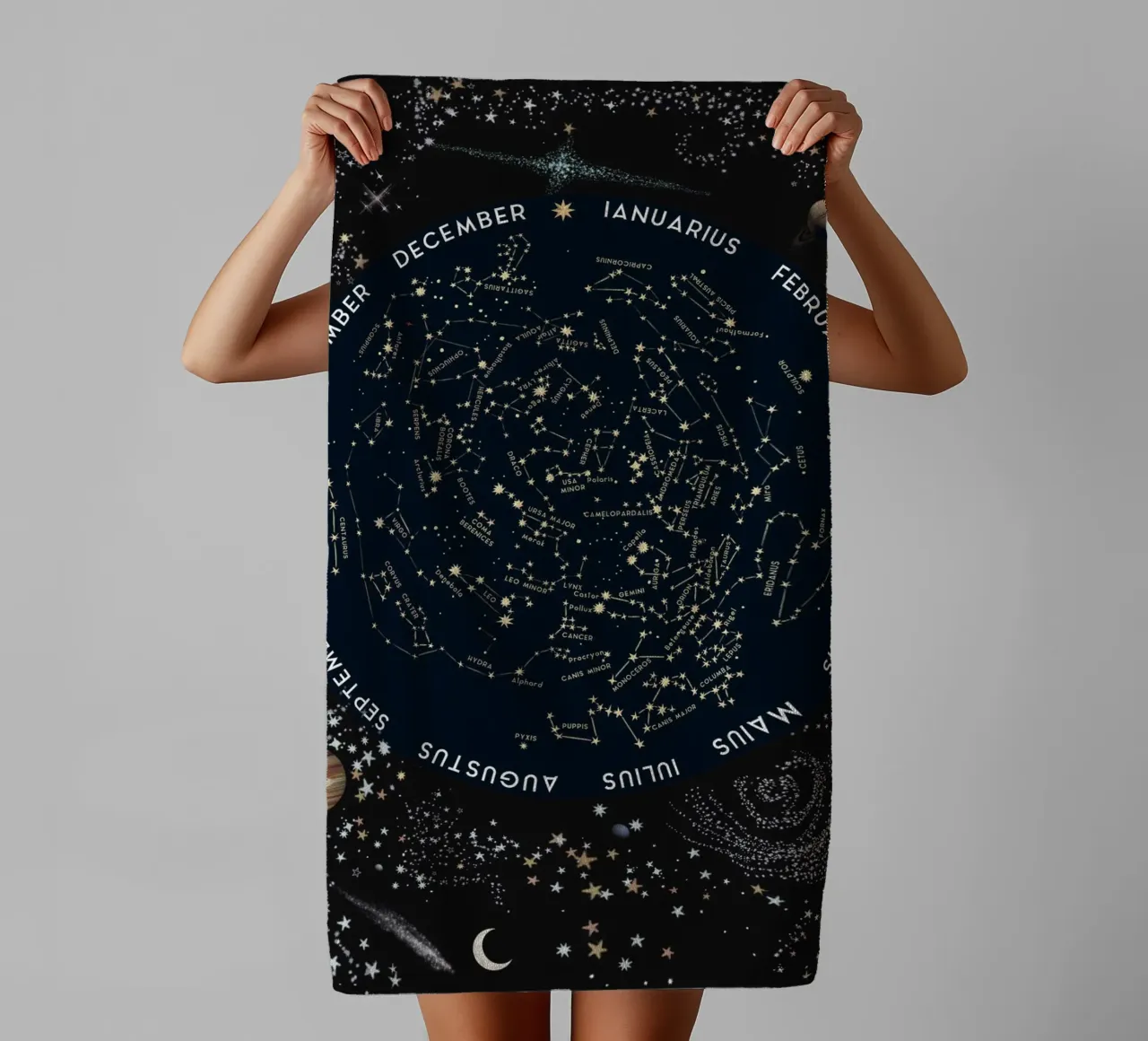 Come with me to see the Stars towel by Eva Nev