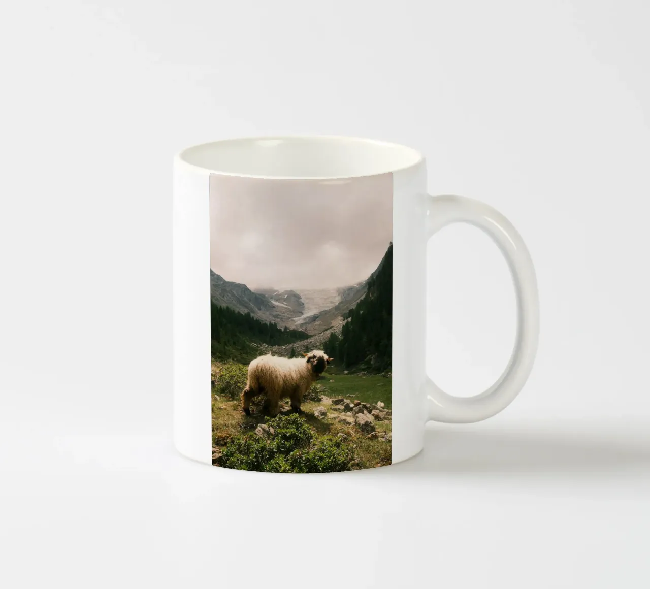 Mountain Sheep of Valais tazza in ceramica da FujiSwiss
