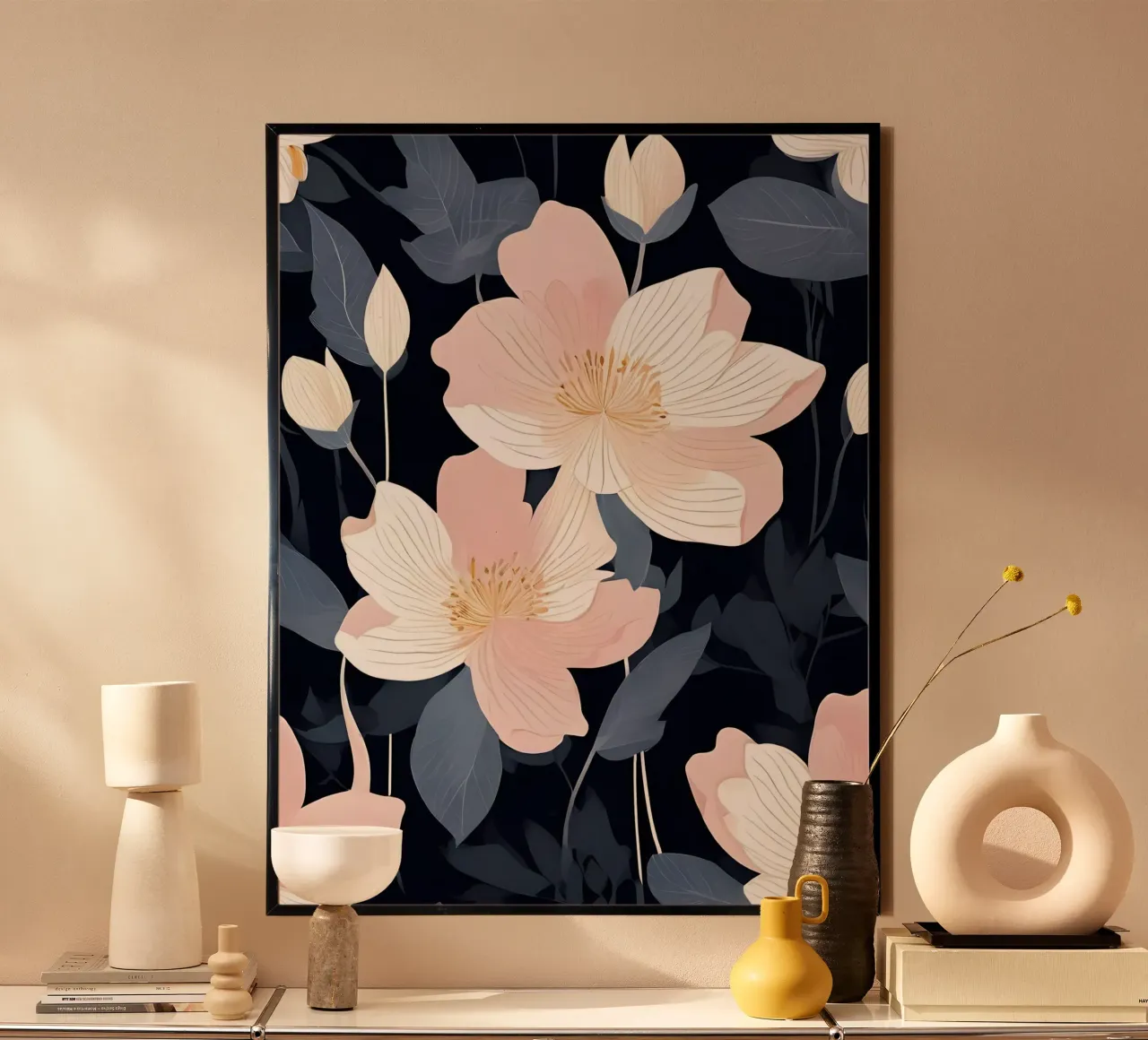 Foglie tropicali poster con telaio in alluminio da Artistic-shop