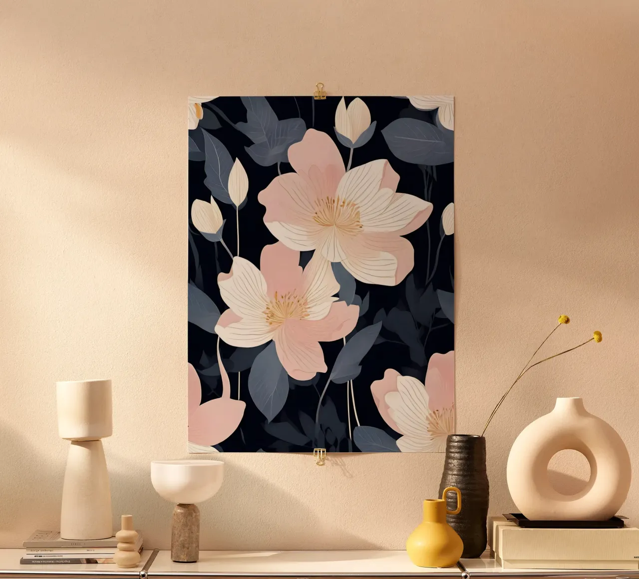 Foglie tropicali poster con telaio in alluminio da Artistic-shop