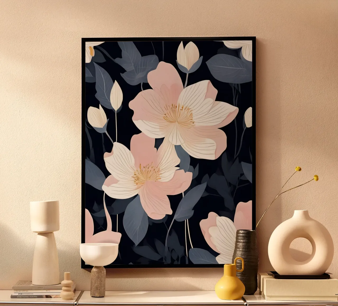 Foglie tropicali poster con telaio in alluminio da Artistic-shop