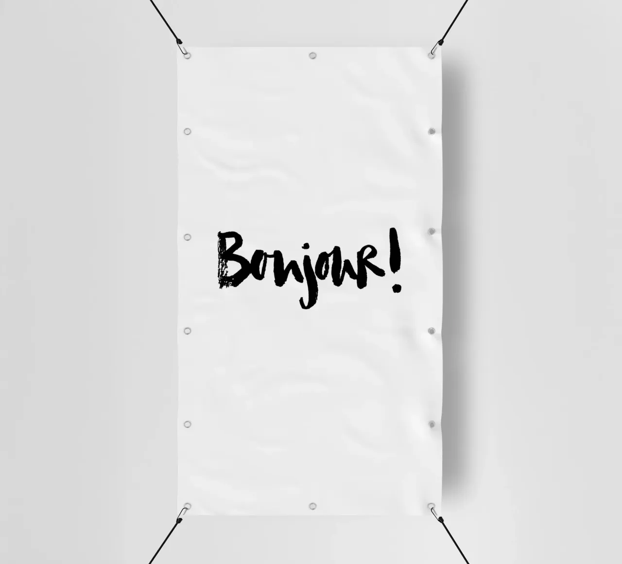 Bonjour telo in pvc da Brushmeetspaper