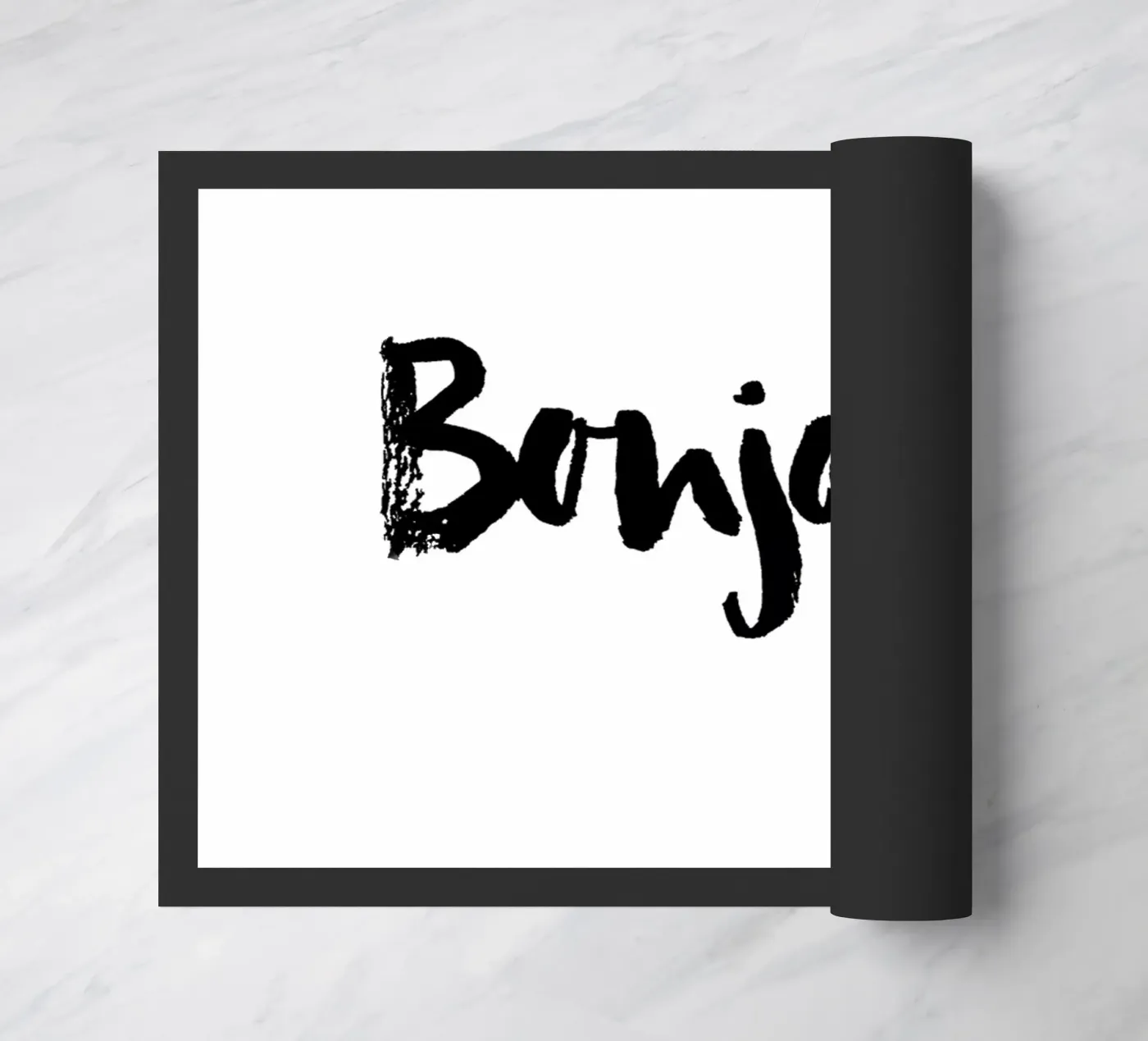 Bonjour deurmat van Brushmeetspaper