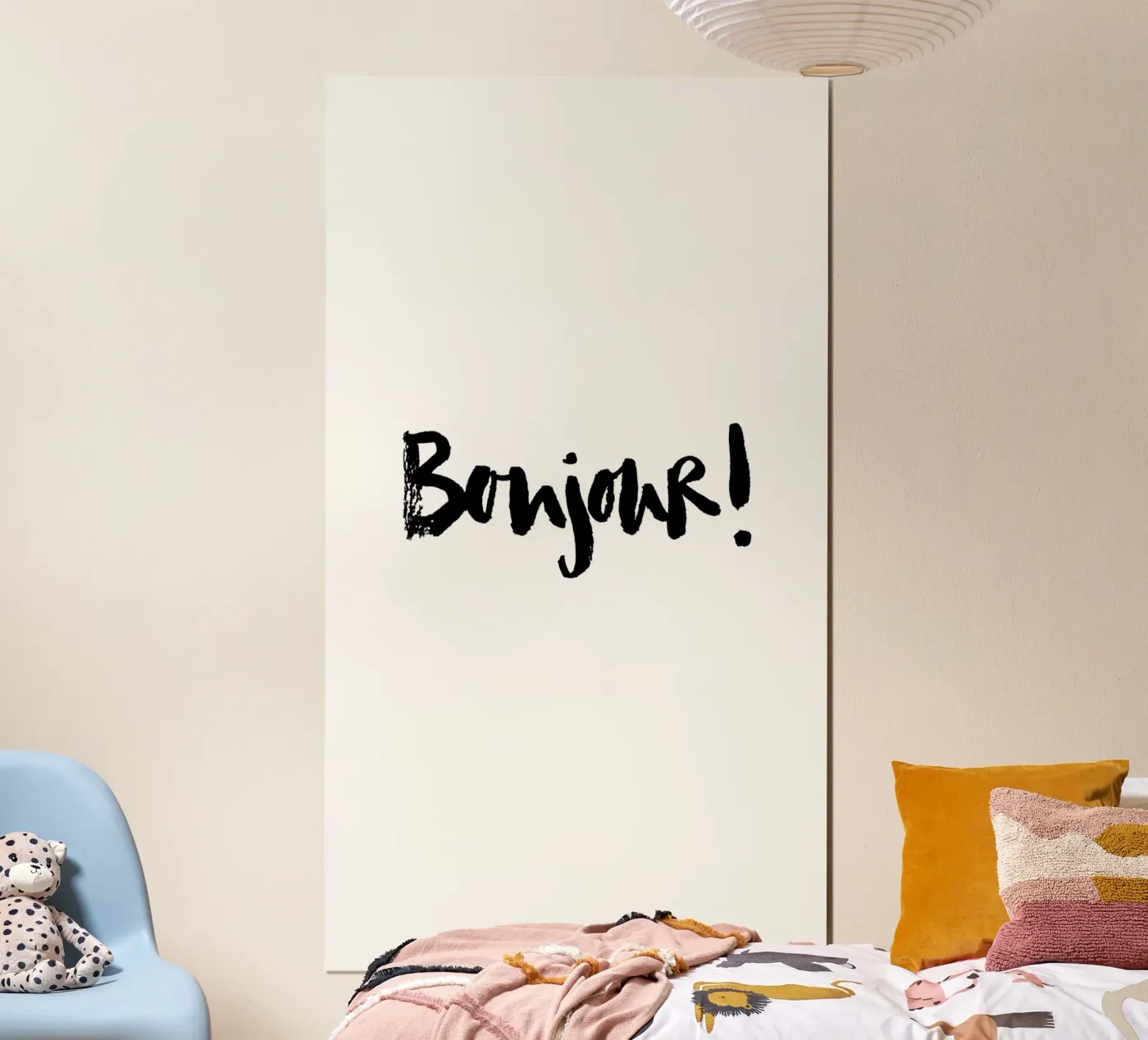 Bonjour poster van Brushmeetspaper