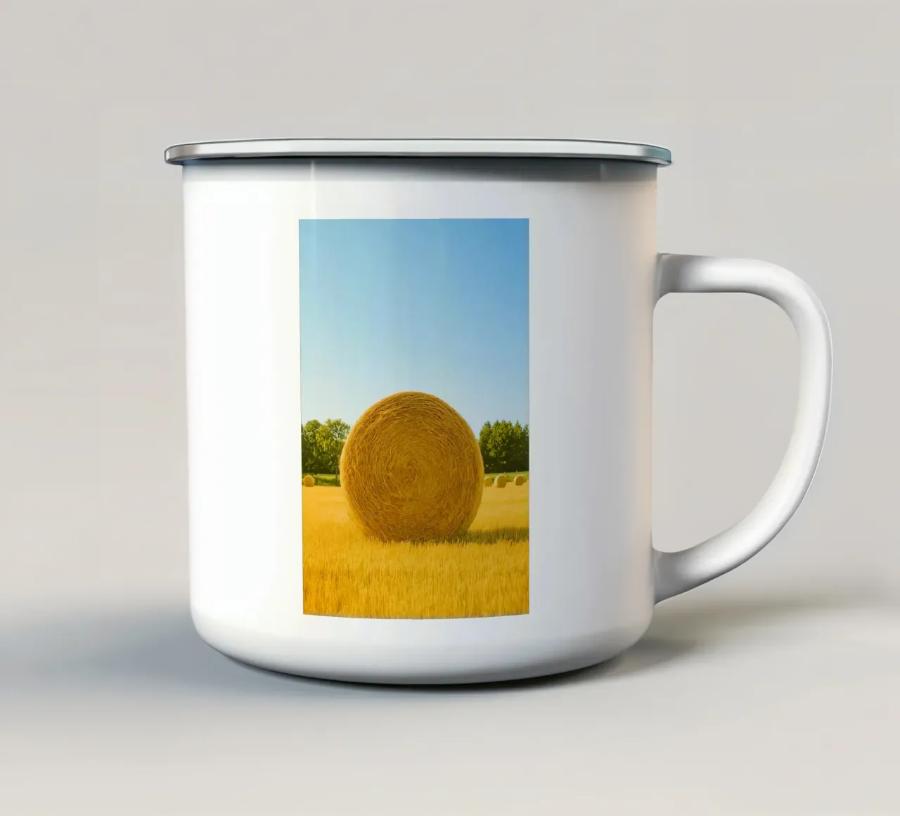 straw bale retro photography tazza in smalto da lottuz