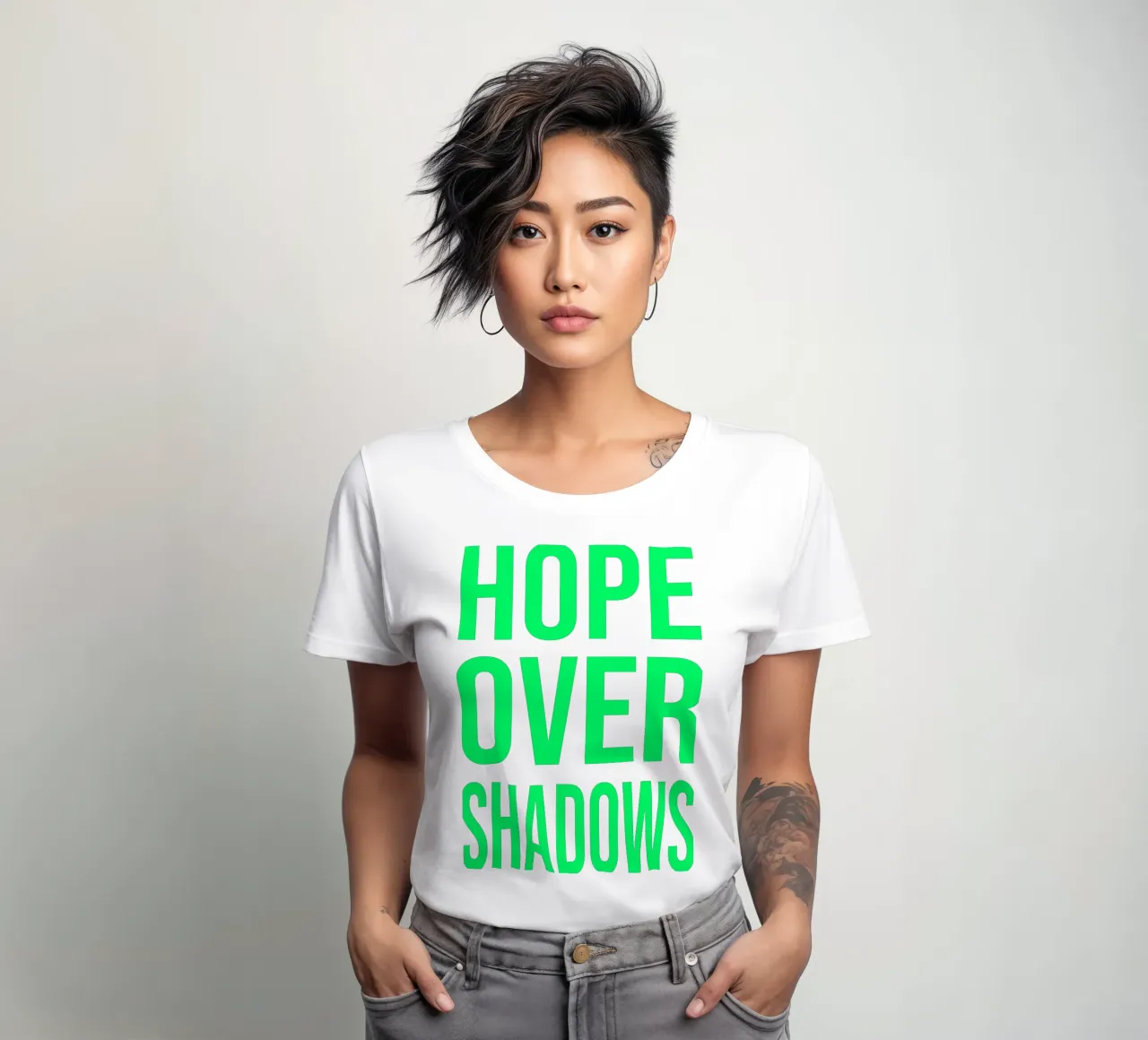 OVER Series- hope over shadows (5 colors) t-shirt da donna da OVER SERIES