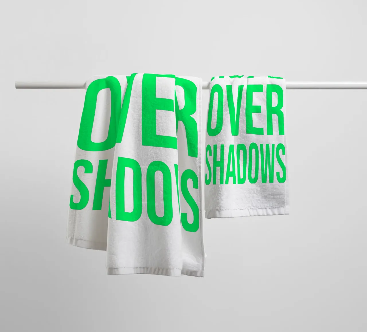 OVER Series- bold letters, brave values (5 colors) badhanddoek van OVER SERIES