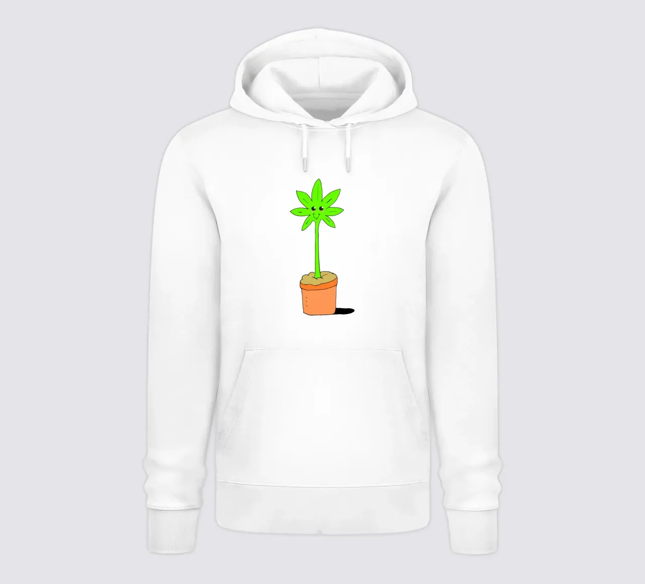 Pianta d'erba kawaii carina felpa con cappuccio da sillyindustries