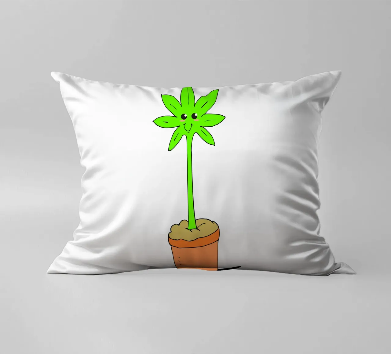 Pianta d'erba kawaii carina cuscino da sillyindustries