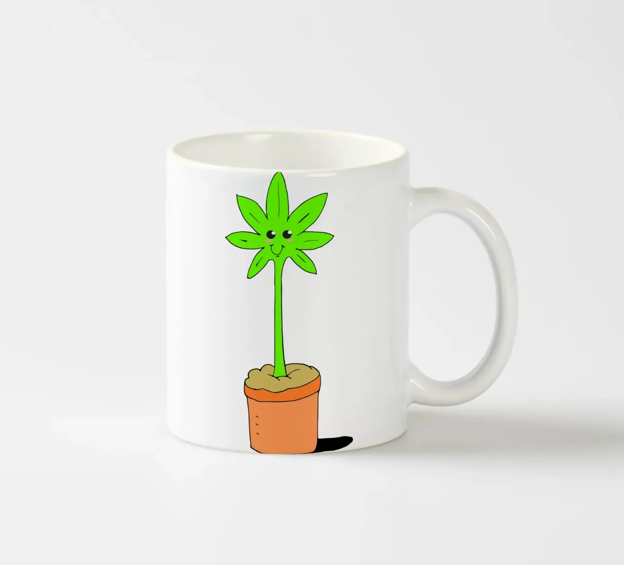 Pianta d'erba kawaii carina tazza in ceramica da sillyindustries