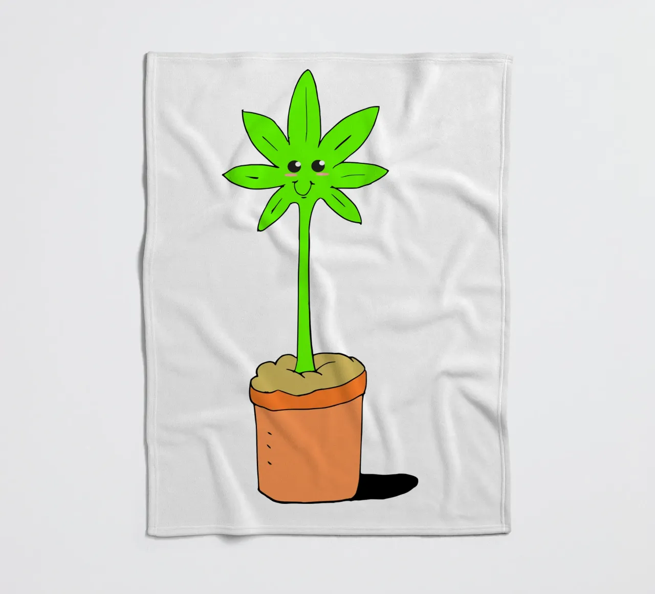 Pianta d'erba kawaii carina coperta in pile da sillyindustries