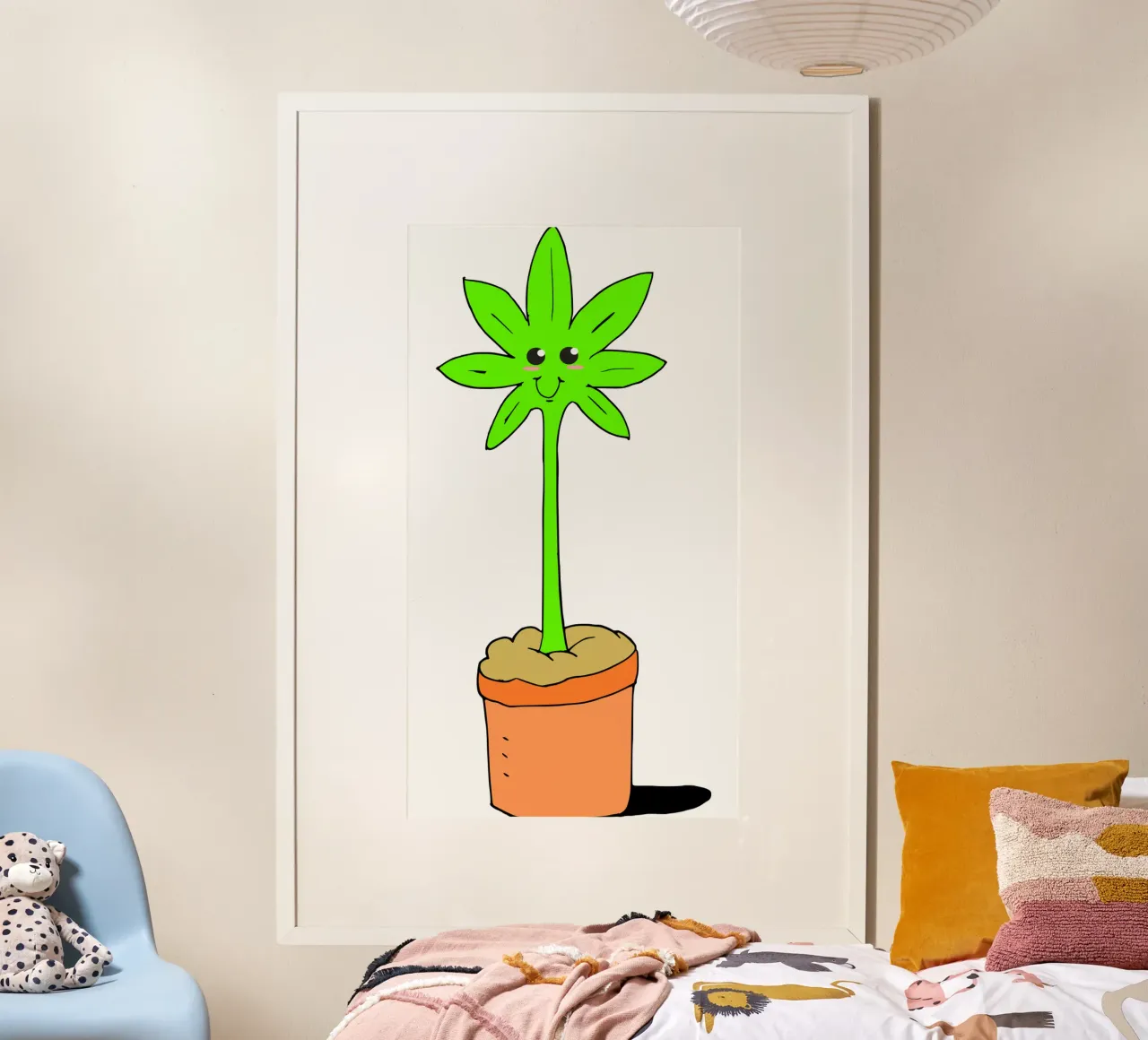 Pianta d'erba kawaii carina carta hahnemühle da sillyindustries