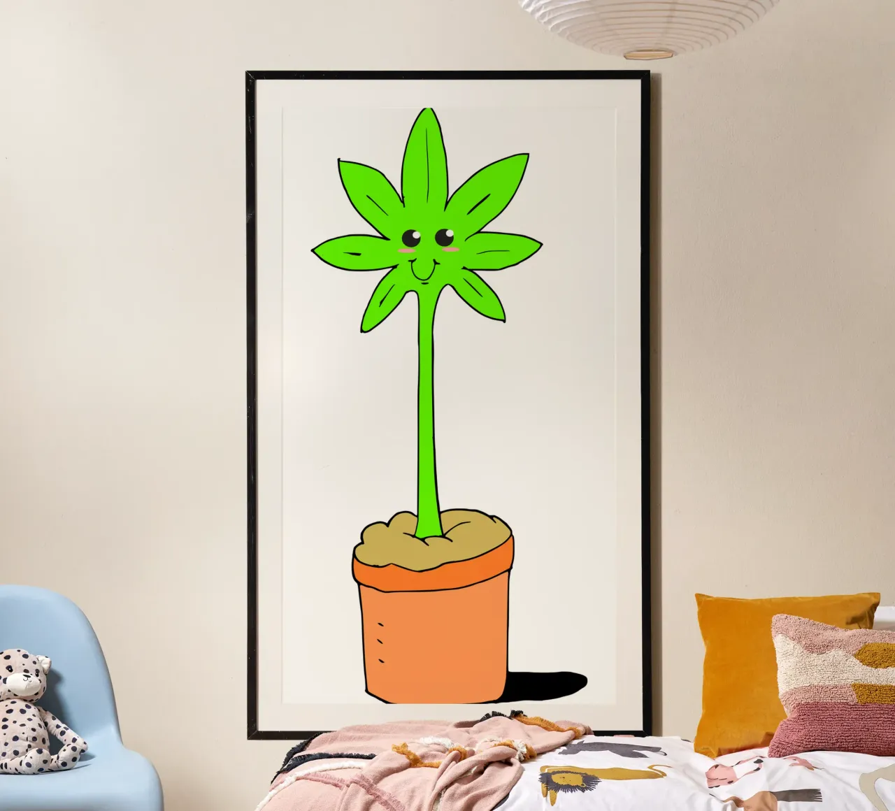 Pianta d'erba kawaii carina carta hahnemühle da sillyindustries