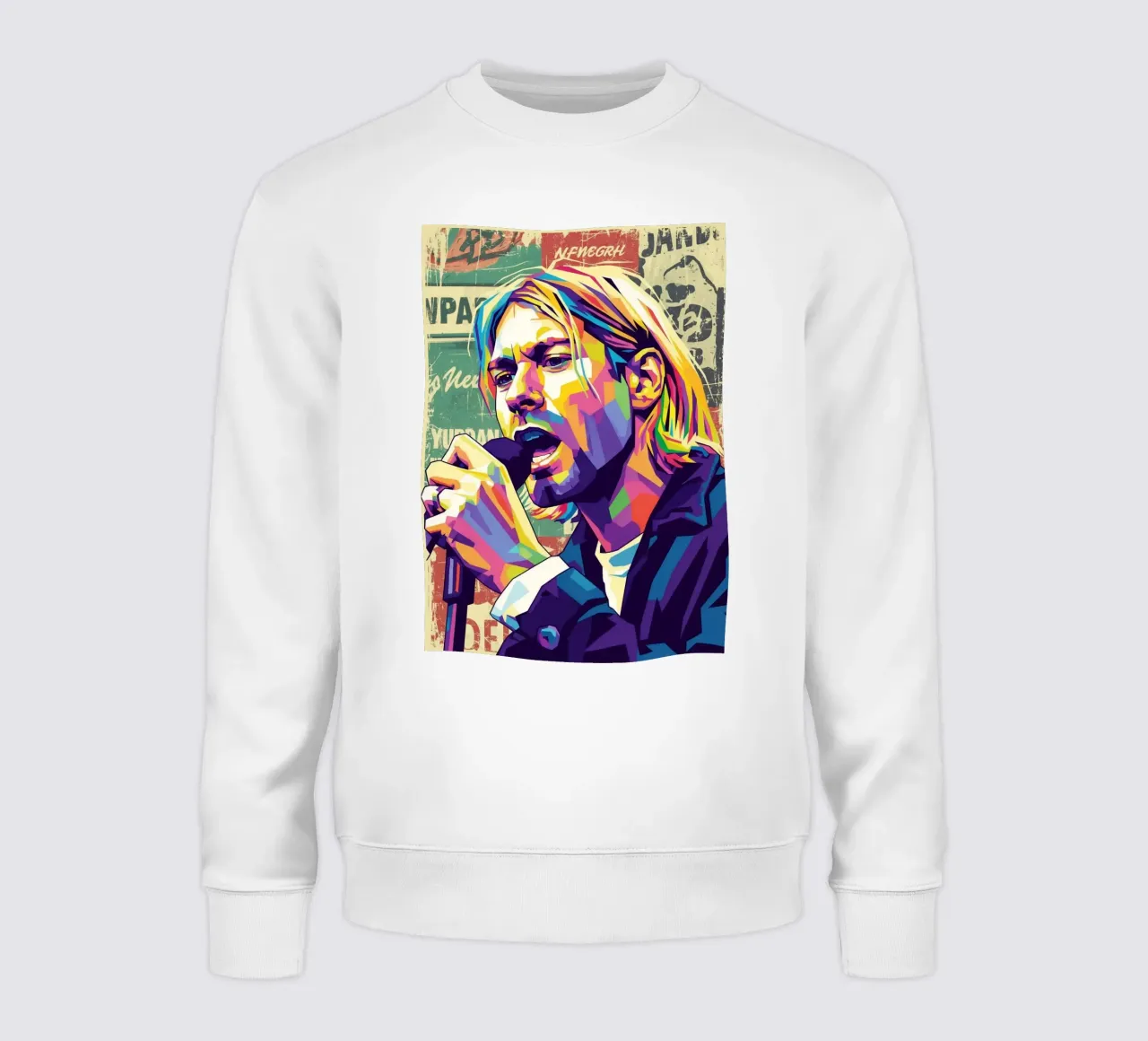Kurt Cobain pop art felpa da Hantamrata
