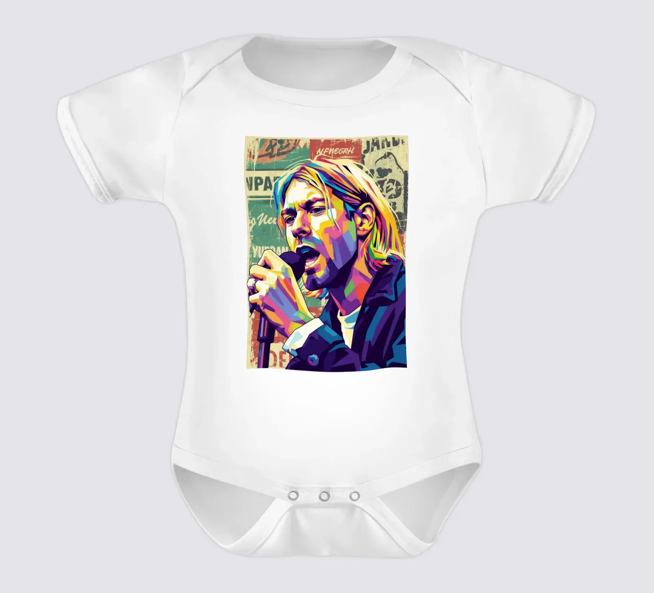 Kurt Cobain pop art body neonato maniche corte da Hantamrata