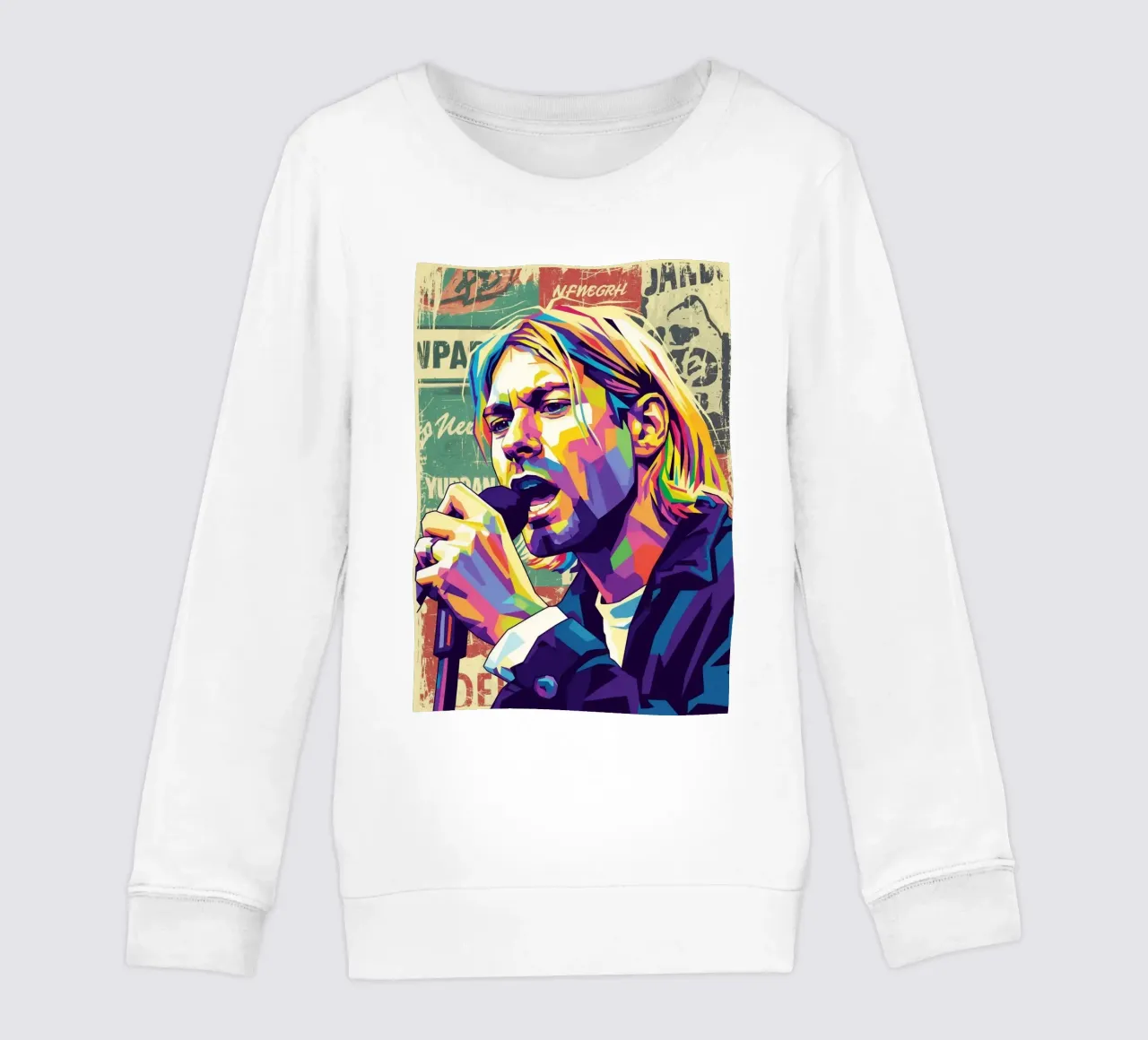 Kurt Cobain pop art felpa bambino da Hantamrata
