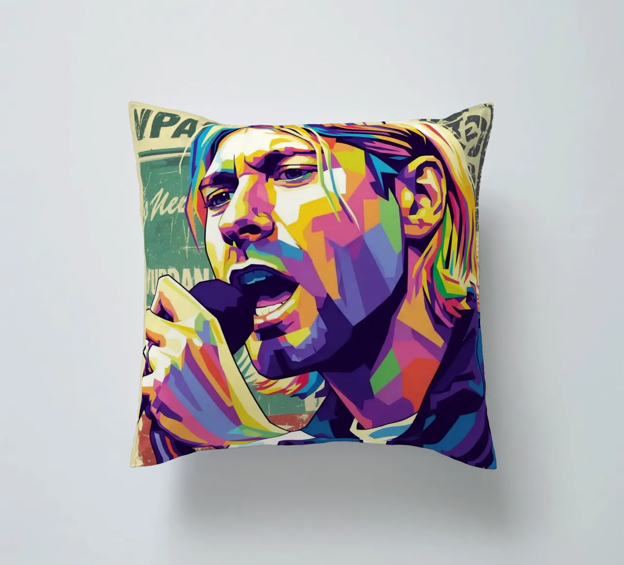 Kurt Cobain pop art cuscino da Hantamrata
